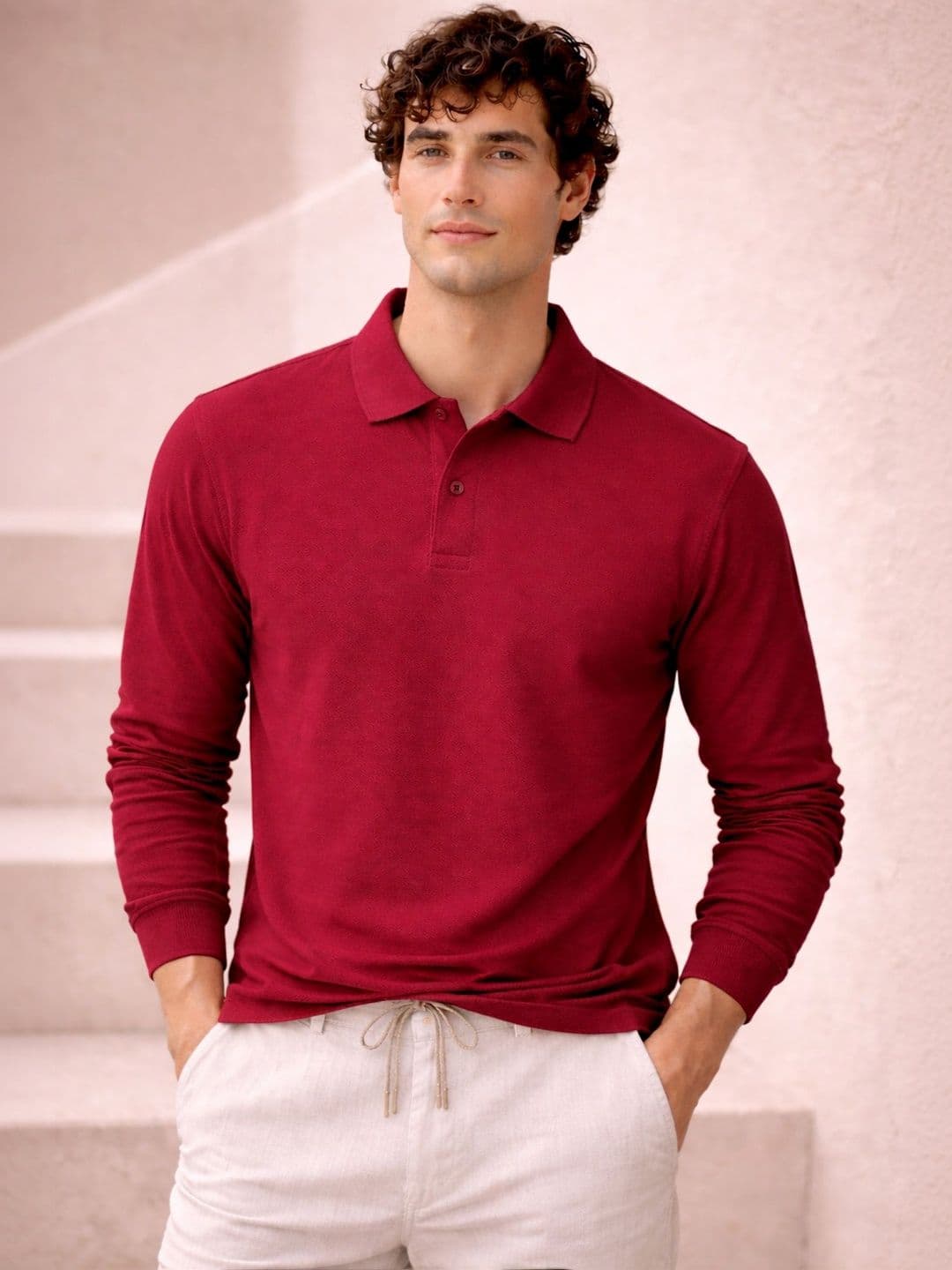 The Roadster Lifestyle Co Cotton Polo Collar T-Shirt - view 1