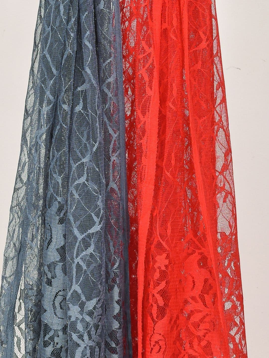 Kuhika Pack Of 2 Woven Design Dupatta thumbnail 4