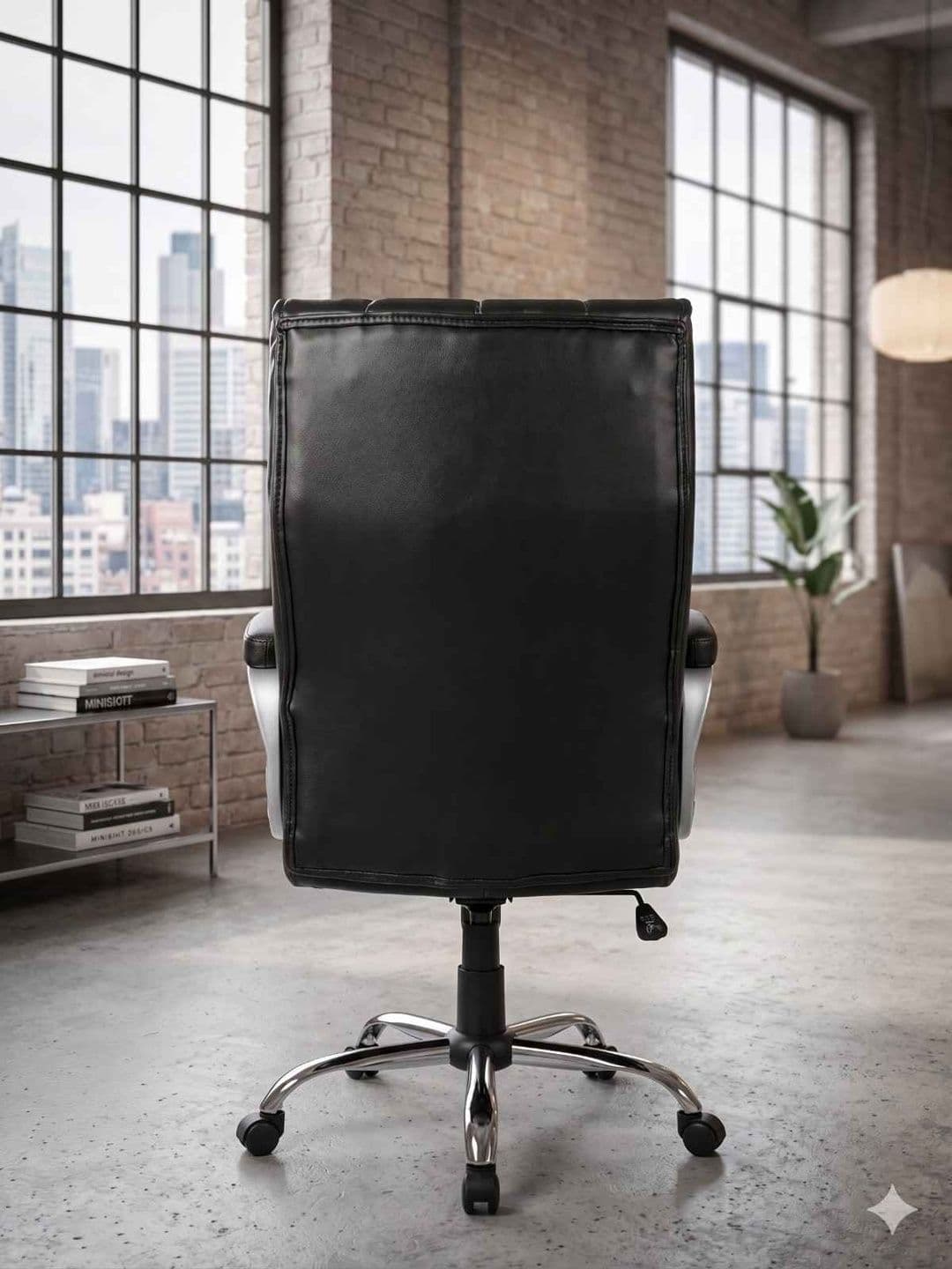 COZY CUB Black Leatherette Adjustable Seat Height Study Arm Chair thumbnail 2