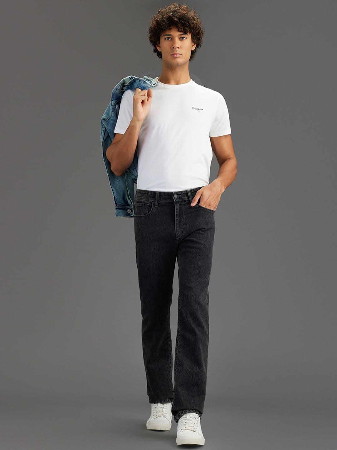 Pepe Jeans Men Holborne Straight Fit Mid-Rise Light Fade Stretchable Jeans thumbnail 7