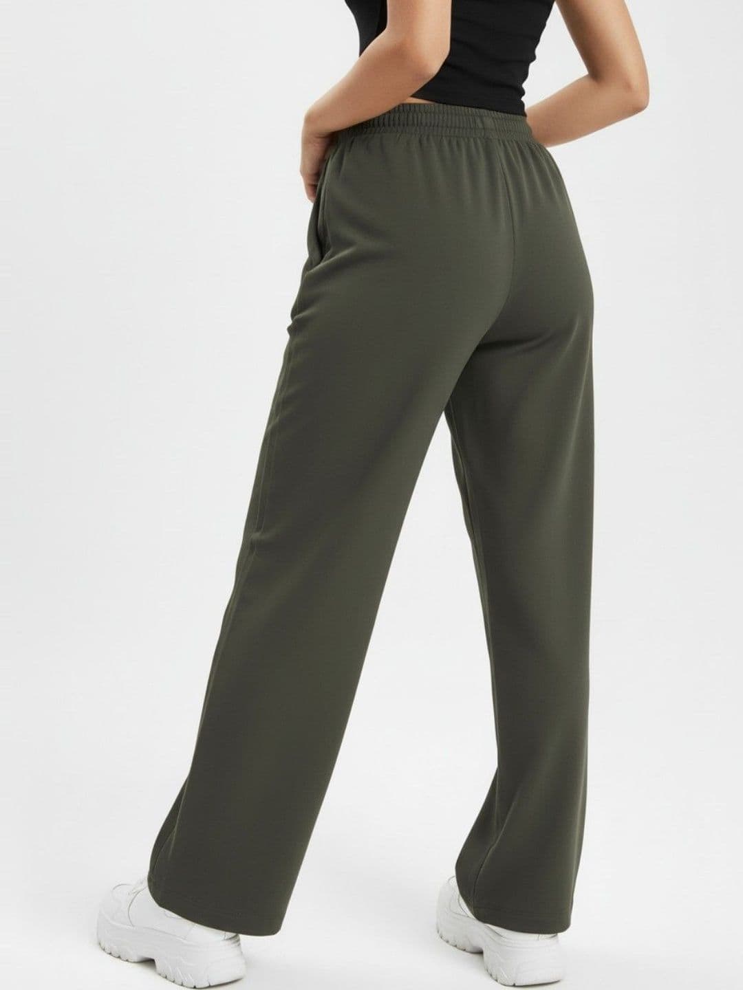 SZN Pack Of 2 Women Smart High-Rise Wrinkle Free Trousers thumbnail 3