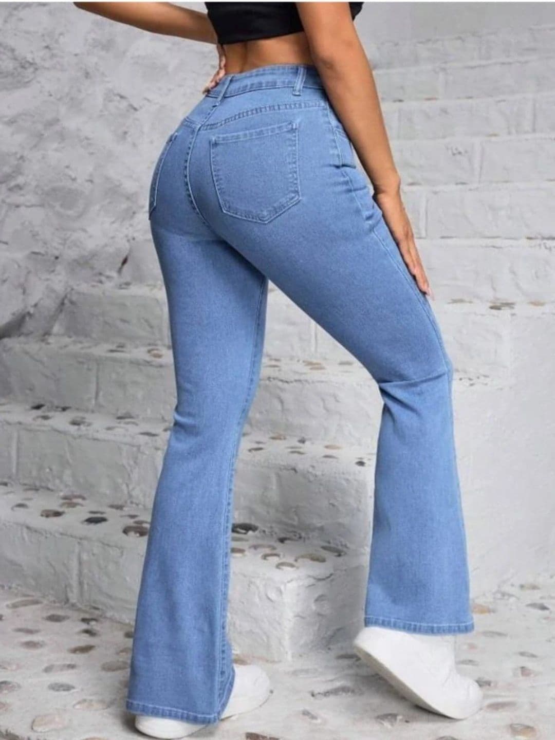 HERE&NOW Women Bootcut High-Rise Stretchable Jeans thumbnail 4
