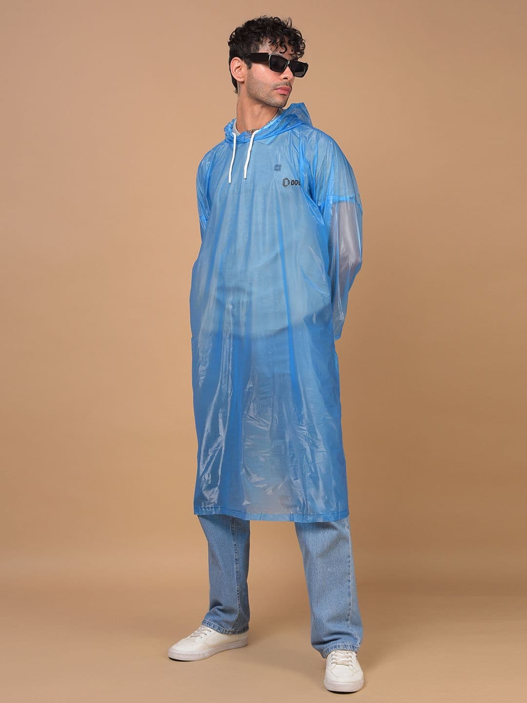 Dollar Unisex Waterproof PVC Rain Poncho with Adjustable Hood thumbnail 5