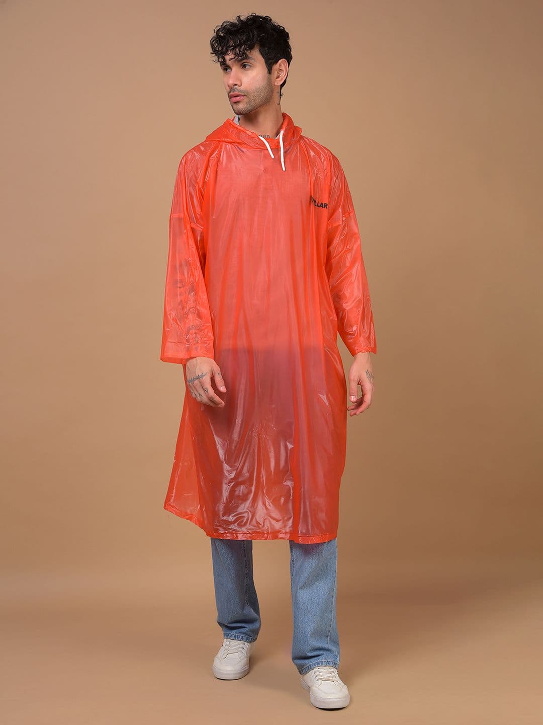 Dollar Unisex Waterproof PVC Rain Poncho with Adjustable Hood thumbnail 3