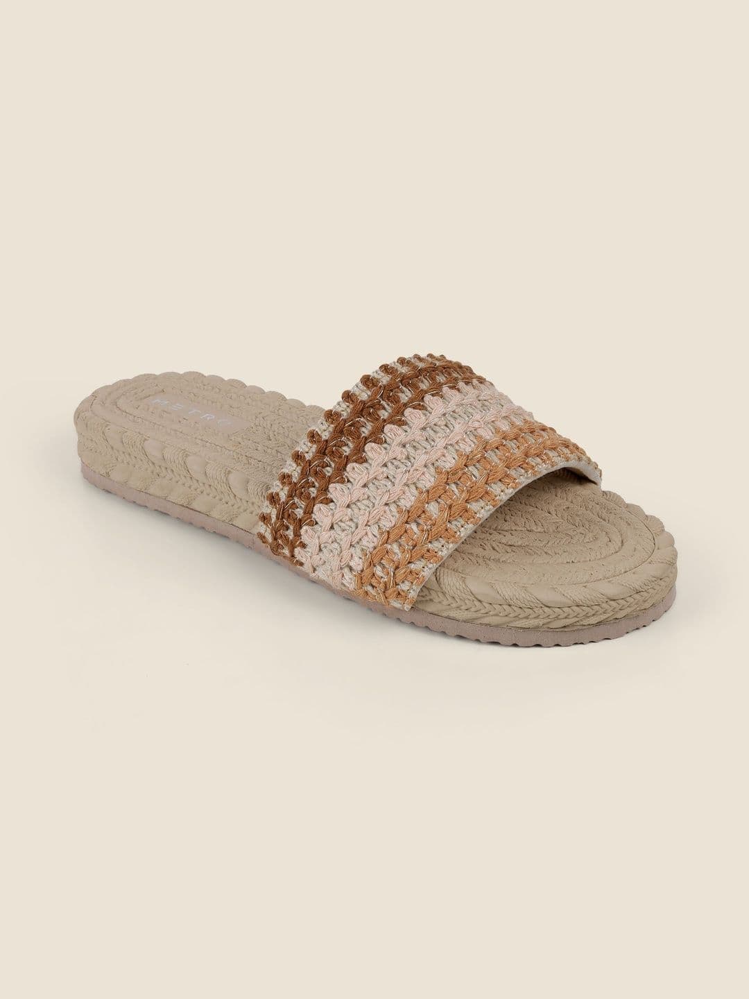 Metro Women Woven Design Mules thumbnail 4