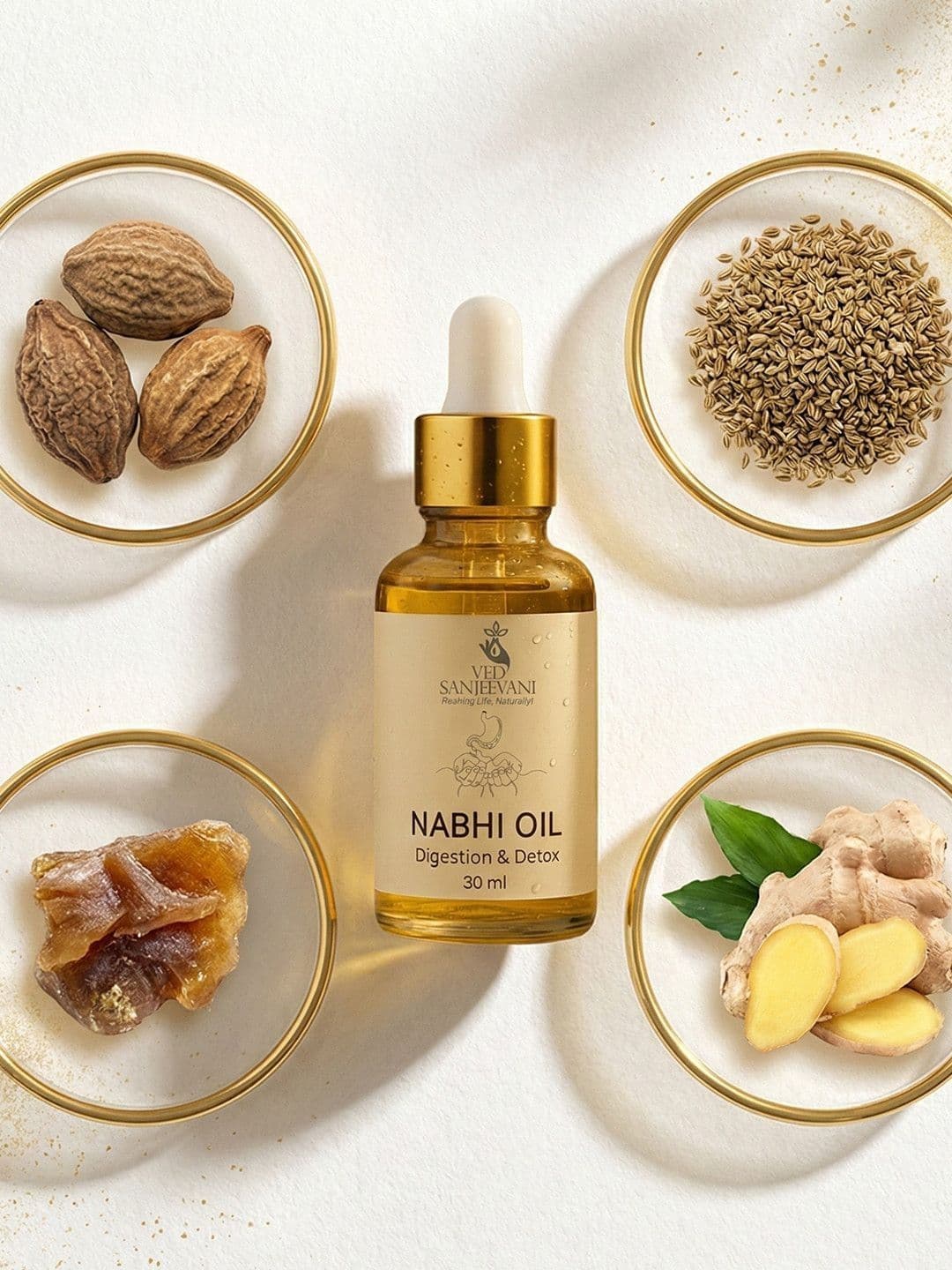 Ved Sanjeevani Digestion & Detox Nabhi Oil- 30 ml thumbnail 4