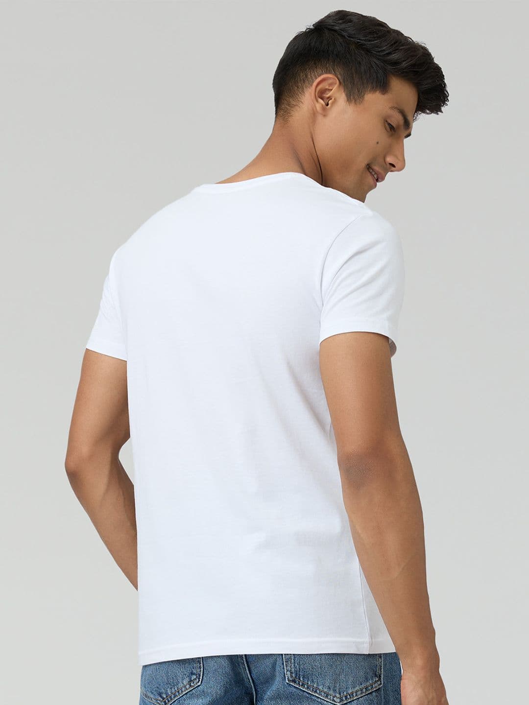 XYXX Men White Pace Intellieaze Cotton Crew Neck Lounge Tshirts thumbnail 5