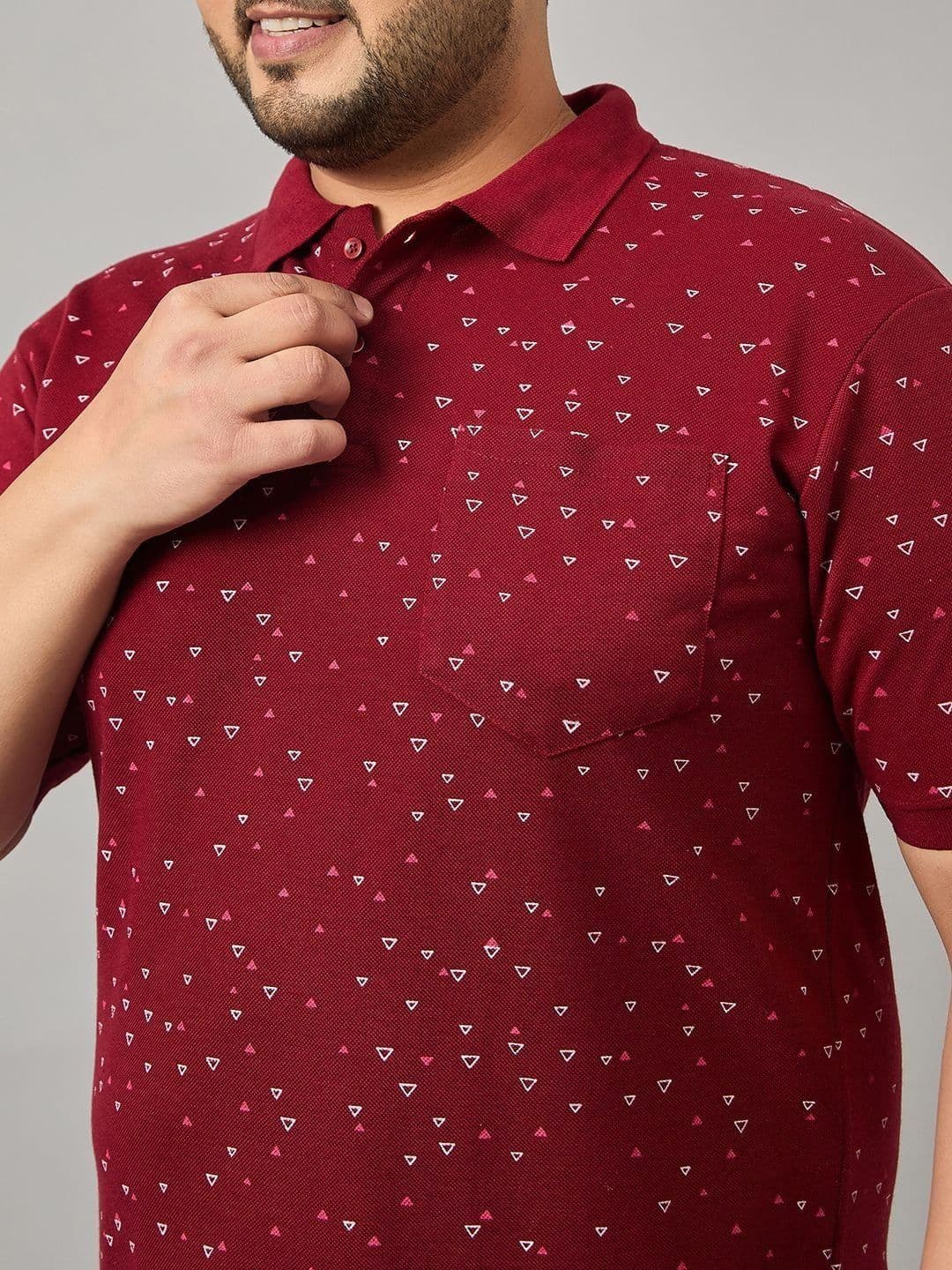 SZN Men Printed Polo Collar Pockets T-shirt thumbnail 4
