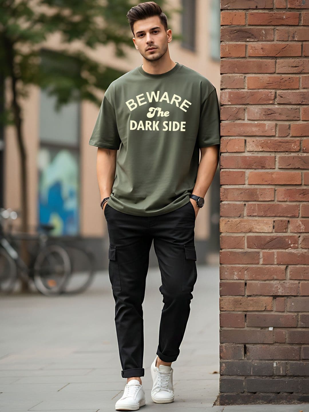 Kook N Keech Men Typography Printed Drop-Shoulder Sleeves T-shirt thumbnail 5