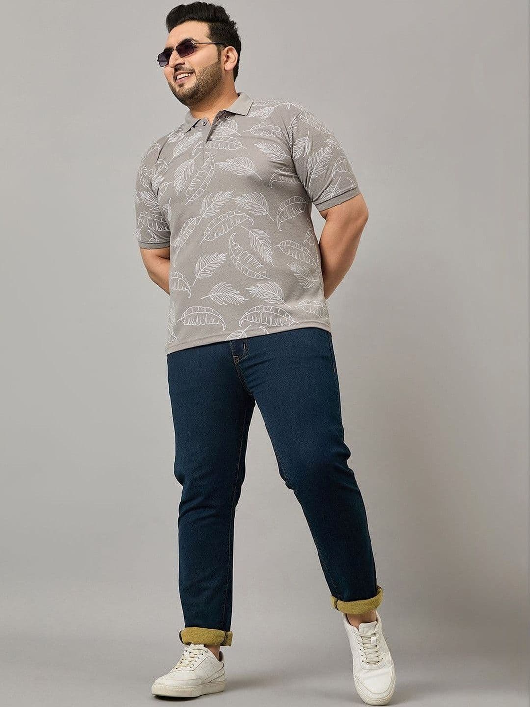 SZN Men Printed Polo Collar Tropical T-shirt thumbnail 5