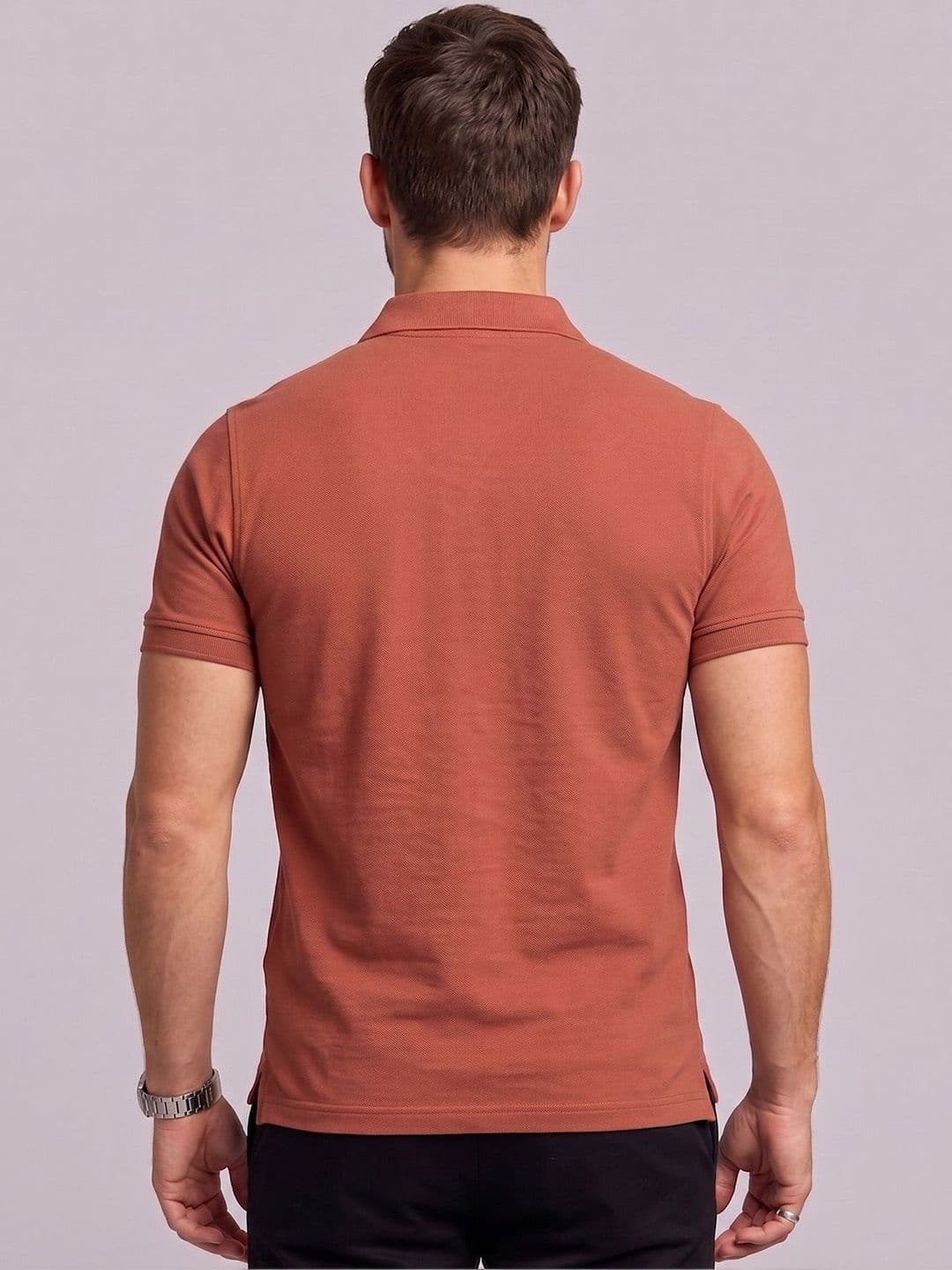 Utopium Men Brand Logo Polo Collar T-shirt thumbnail 2