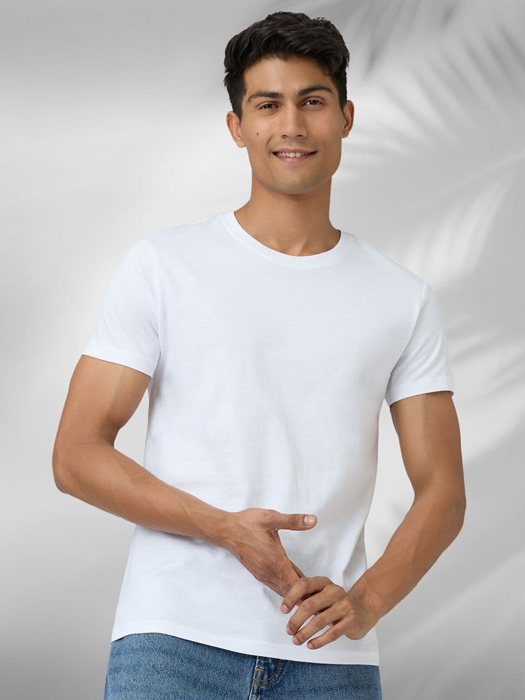 XYXX Men White Pace Intellieaze Cotton Crew Neck Lounge Tshirts - view 1