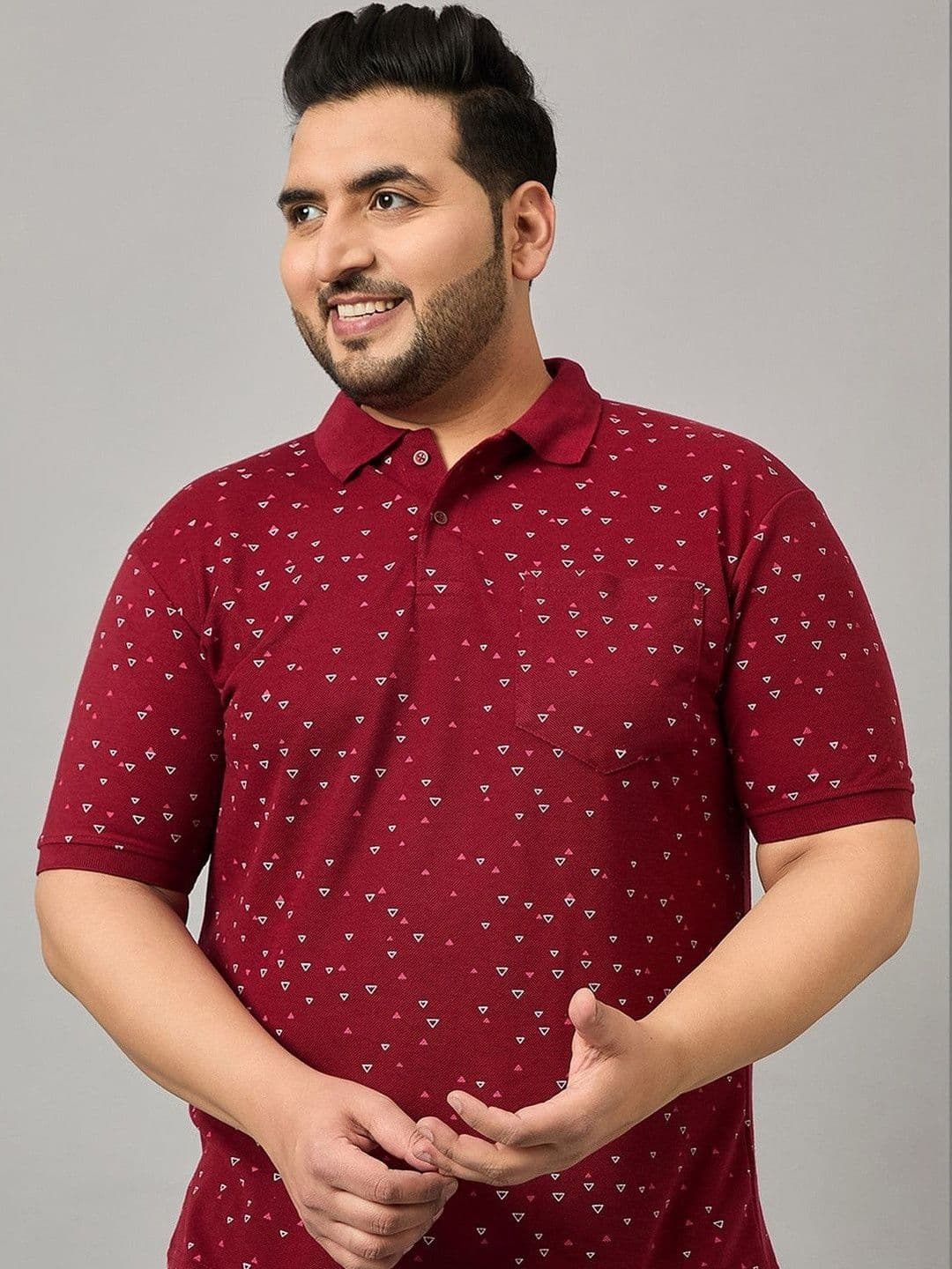 SZN Men Printed Polo Collar Pockets T-shirt thumbnail 3