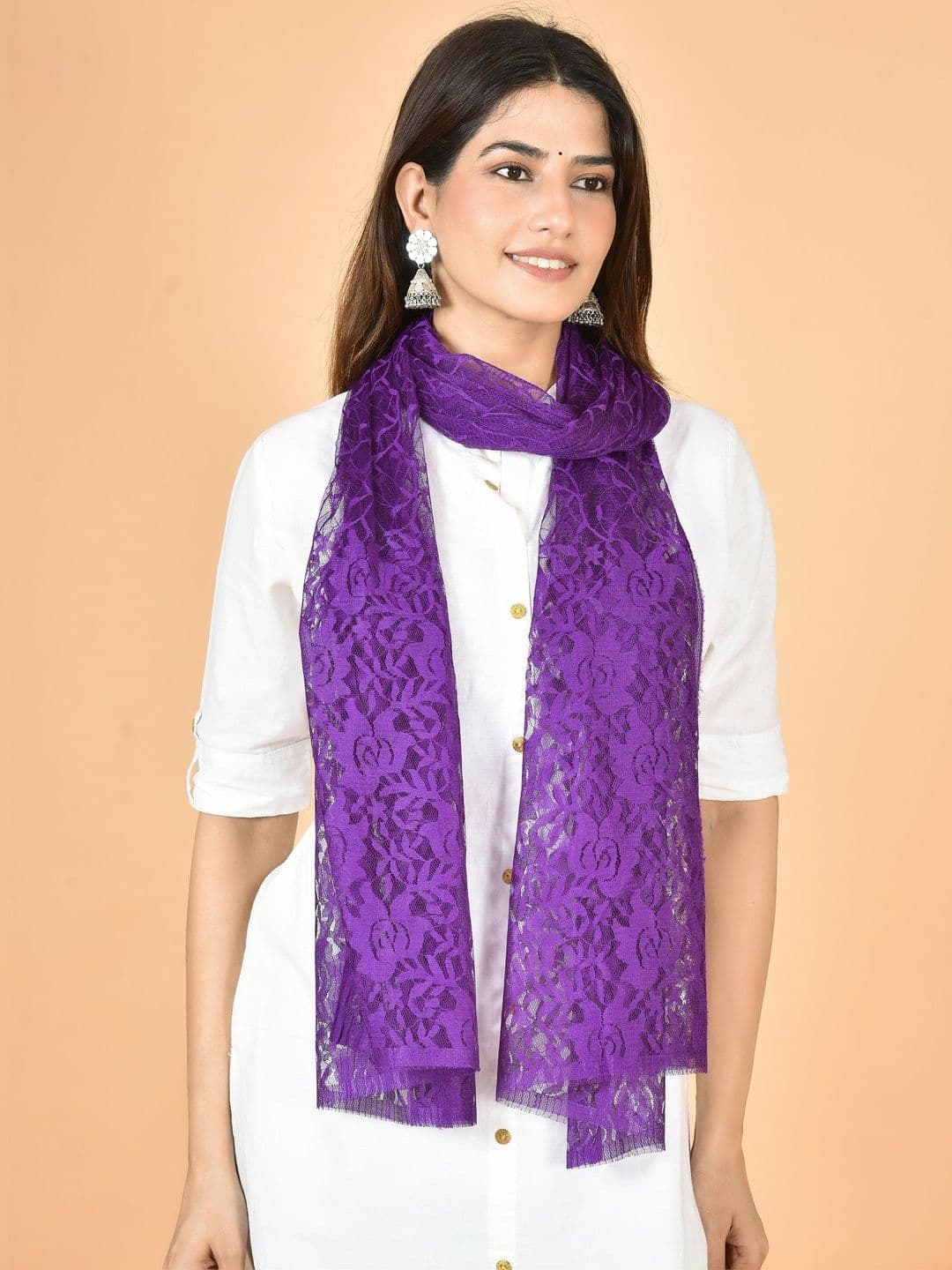 Kuhika Pack Of 5 Woven Design Dupatta thumbnail 2