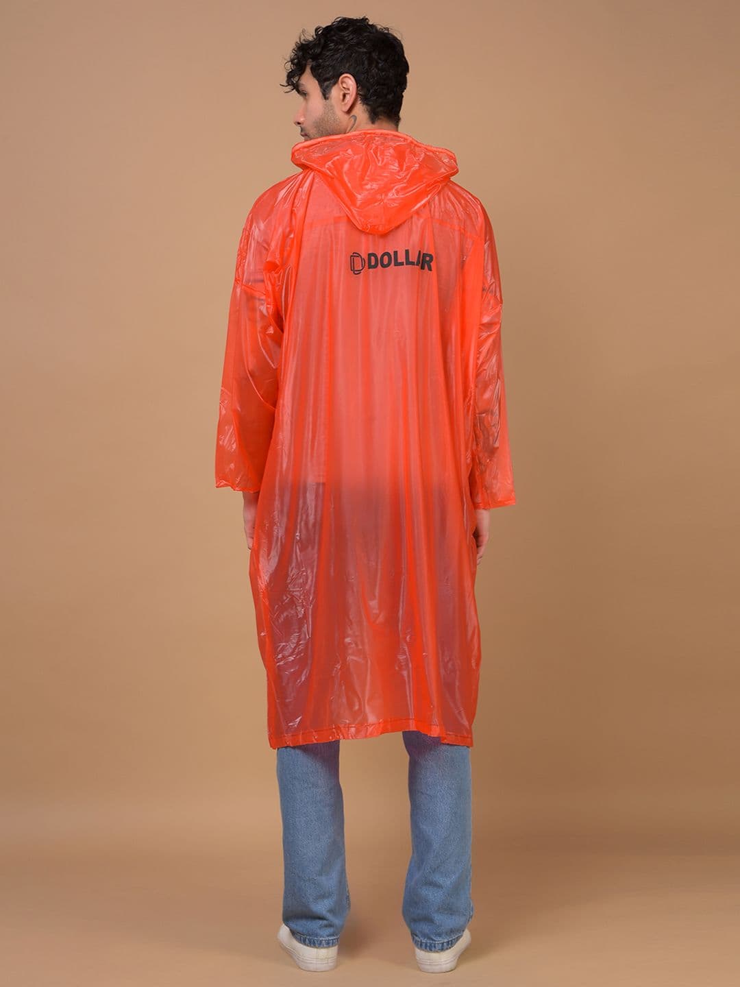 Dollar Unisex Waterproof PVC Rain Poncho with Adjustable Hood thumbnail 3