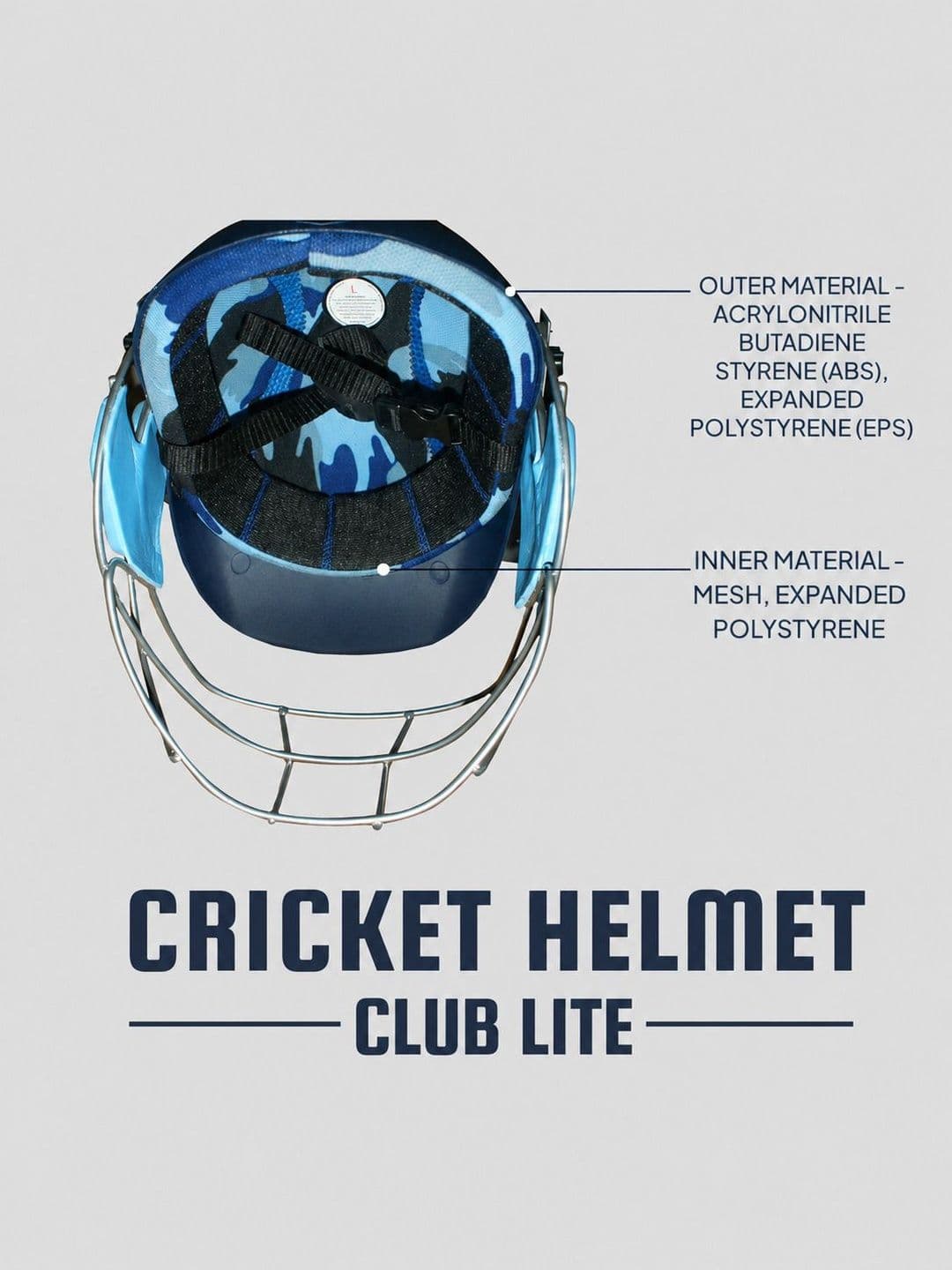 UG Sports Club Lite Series Cricket Batting Helmet thumbnail 3