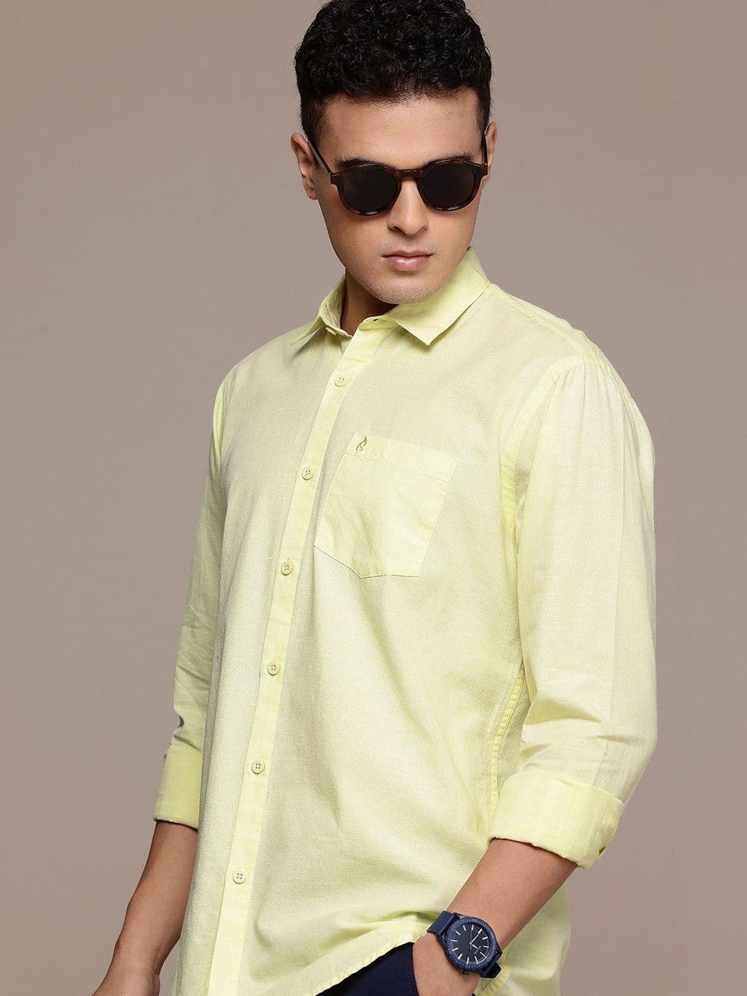 BS BLUE SQUAD Cotton Linen Casual Shirt thumbnail 2