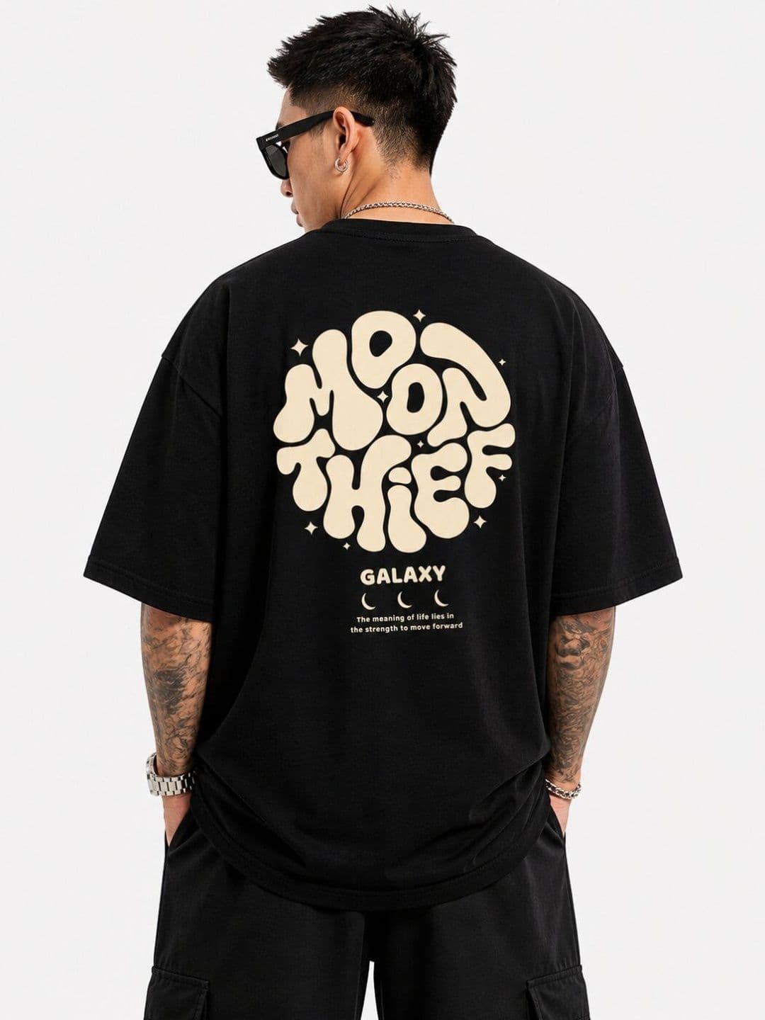 HASTEN Moon Thief Graphic Oversized Cotton T-shirt thumbnail 4