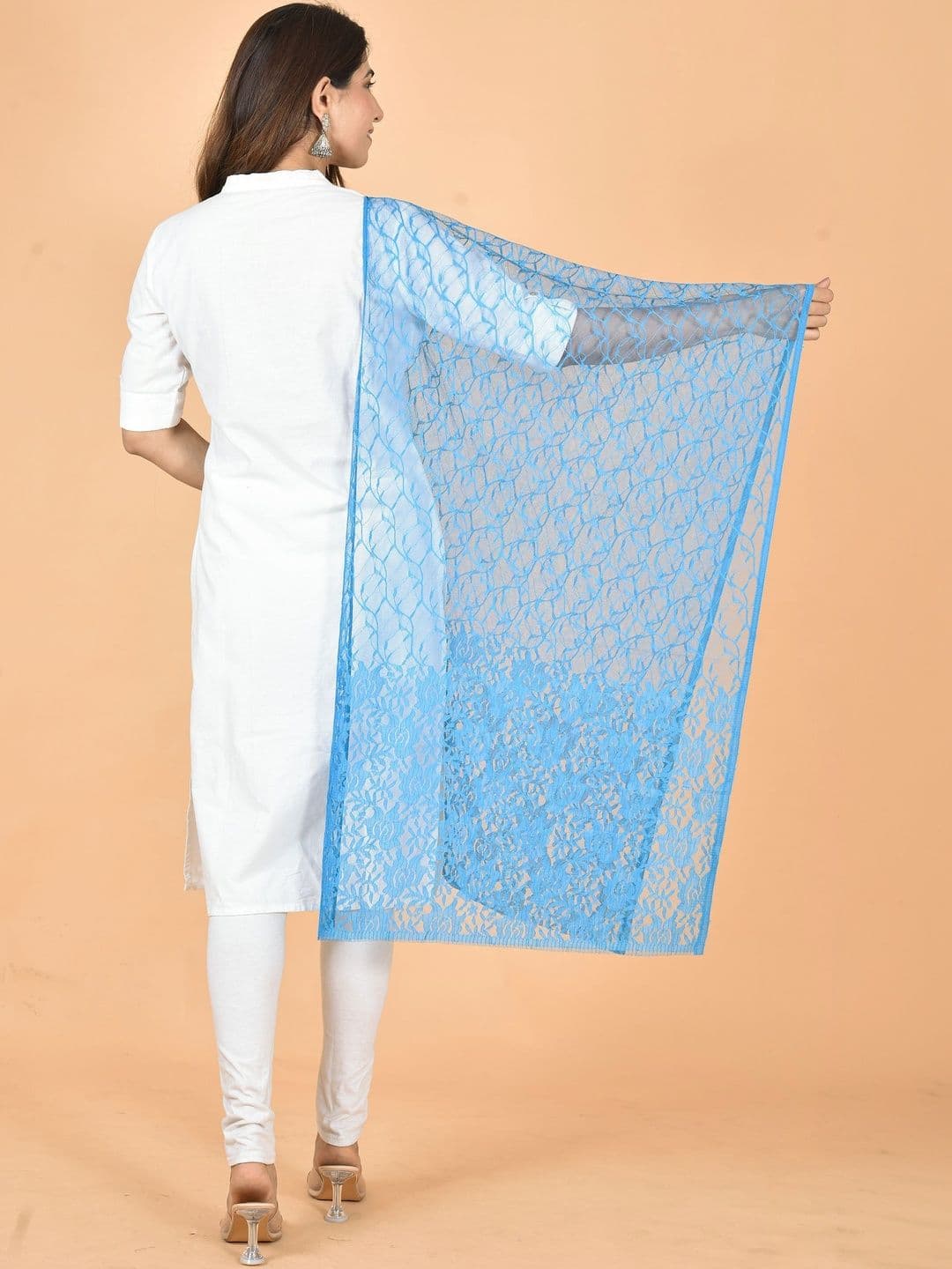 Kuhika Pack Of 6 Woven Design Dupatta thumbnail 4