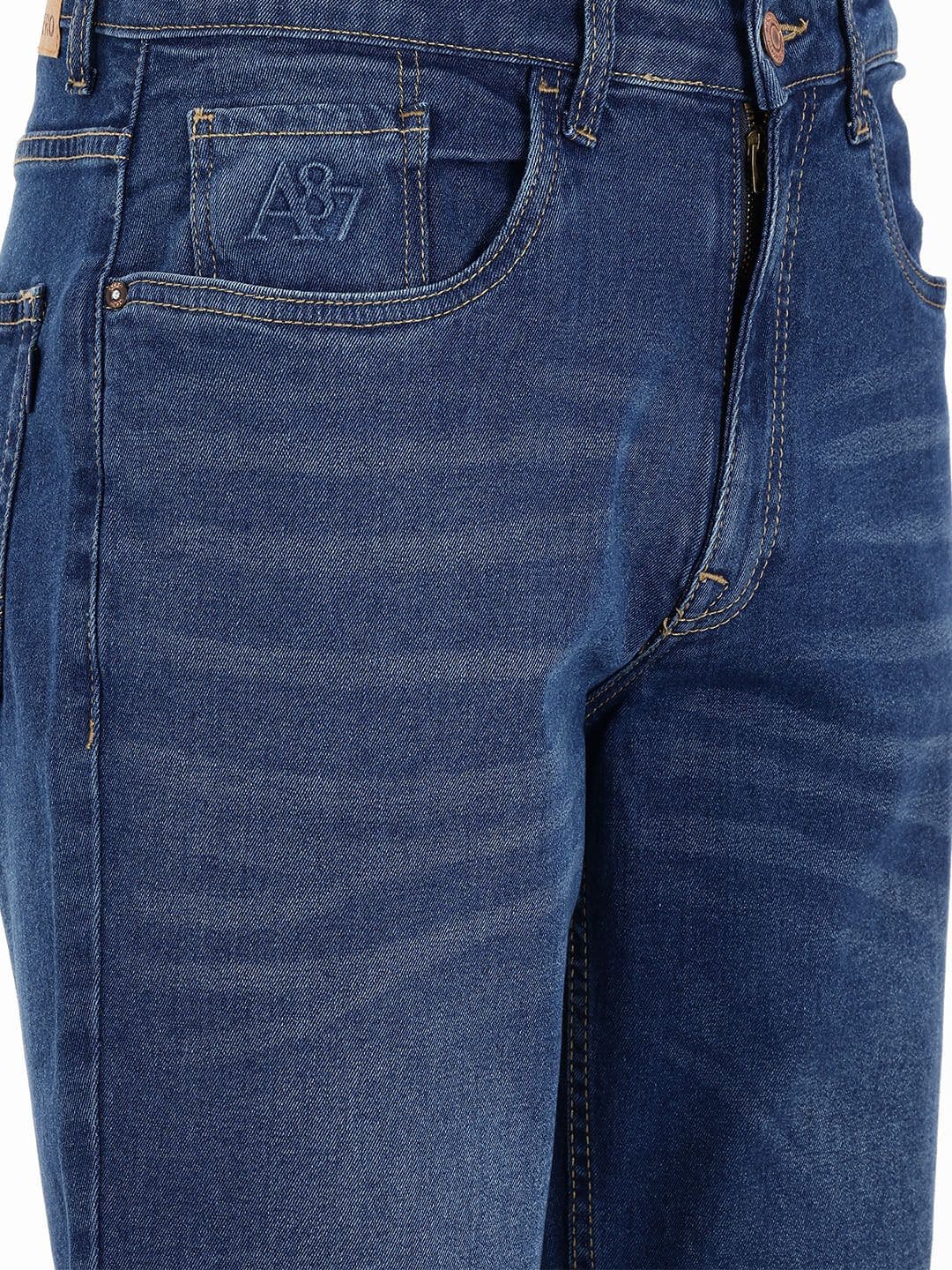 Aeropostale Men Regular Fit Mid-Rise Light Fade Cotton Jeans thumbnail 4
