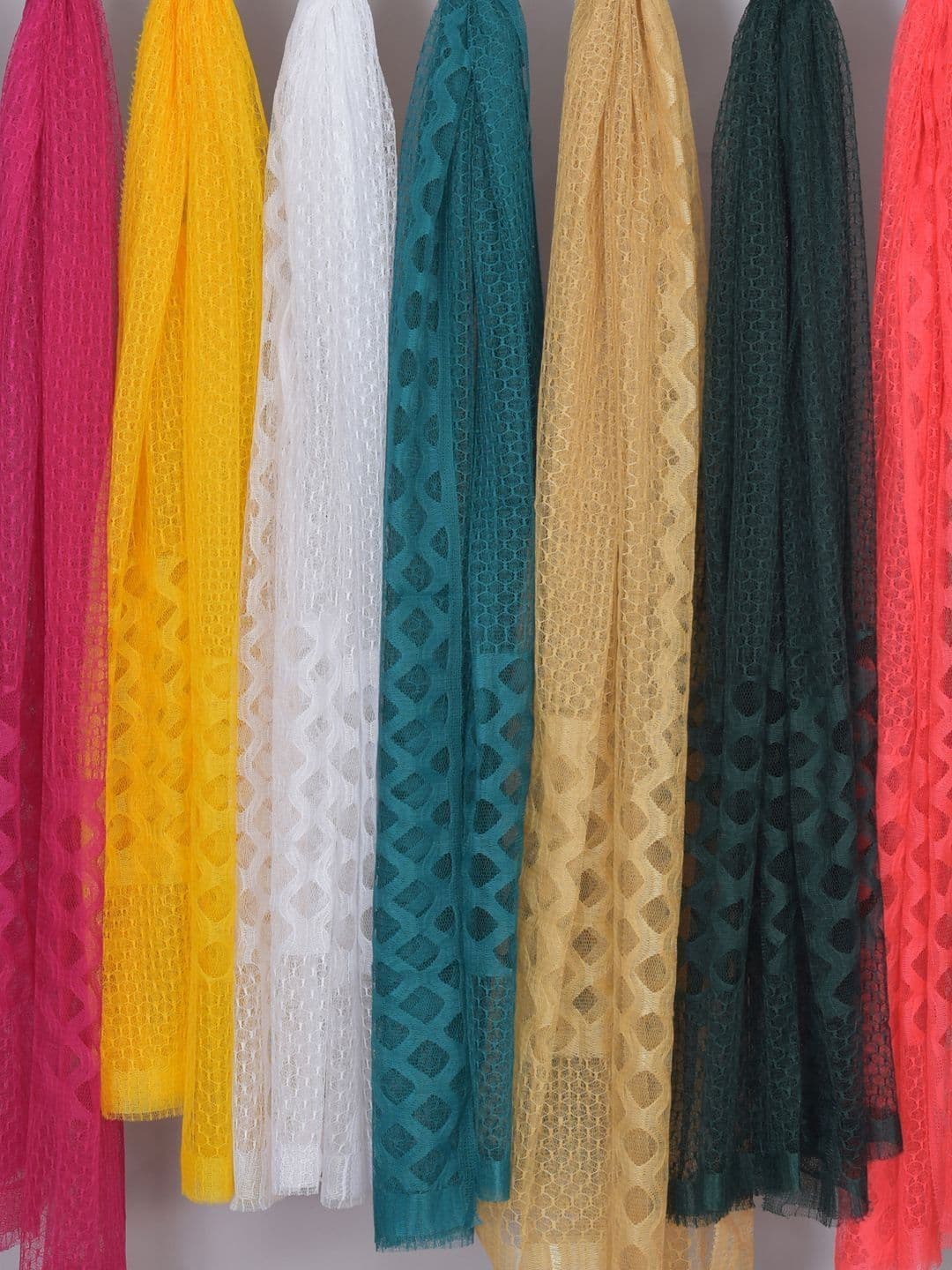Kuhika Pack Of 7 Woven Design Dupatta thumbnail 3