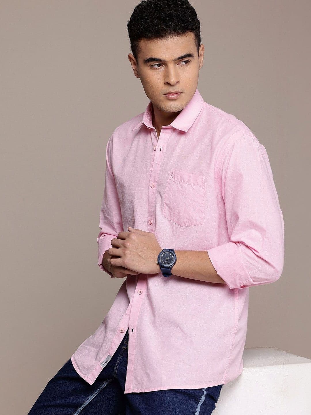 BS BLUE SQUAD Cotton Linen Casual Shirt thumbnail 4