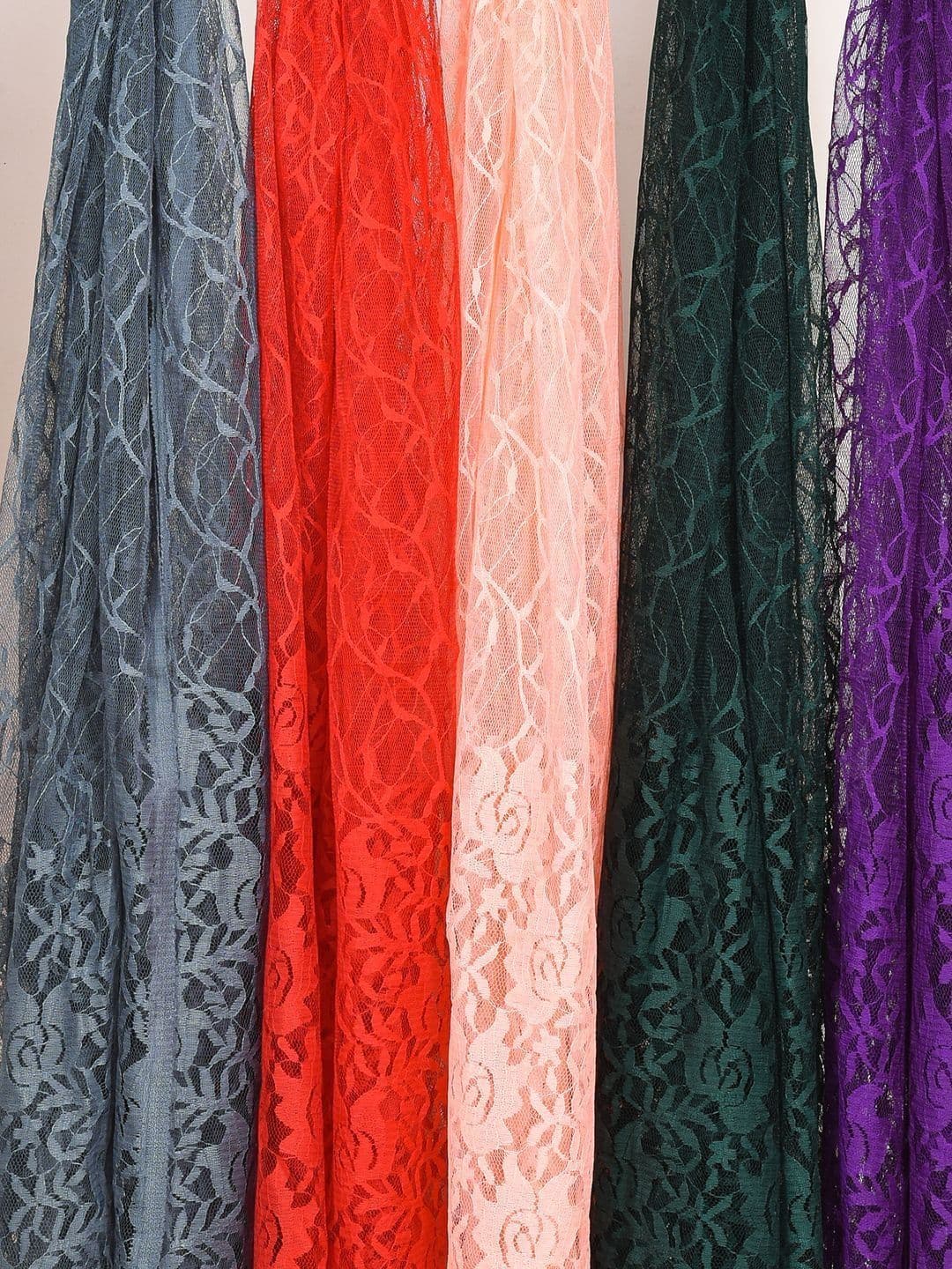 Kuhika Pack Of 5 Woven Design Dupatta thumbnail 4
