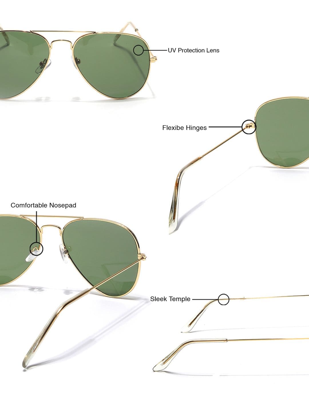 Eyejack by Voyage Unisex Aviator Sunglasses with UV Protected Lens 3025CL981 thumbnail 5