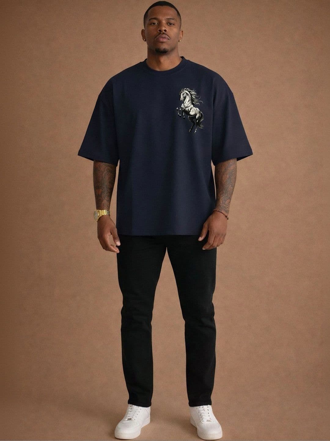 Mast & Harbour Men Printed T-shirt thumbnail 3