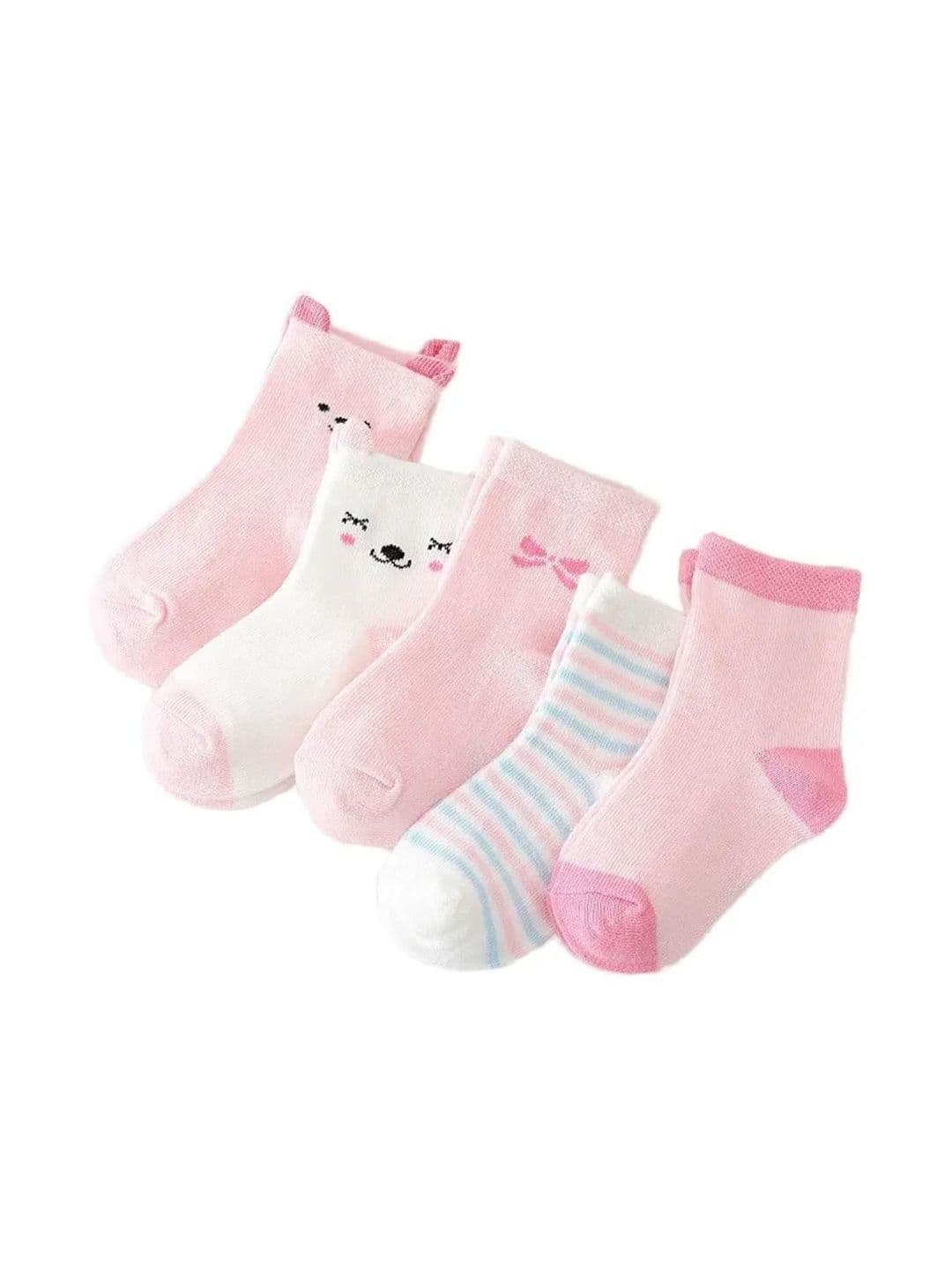 IBA ISBA COLLECTIONS Unisex Kids Pack of 5 Assorted Patterned Ankle Length Socks - view 1