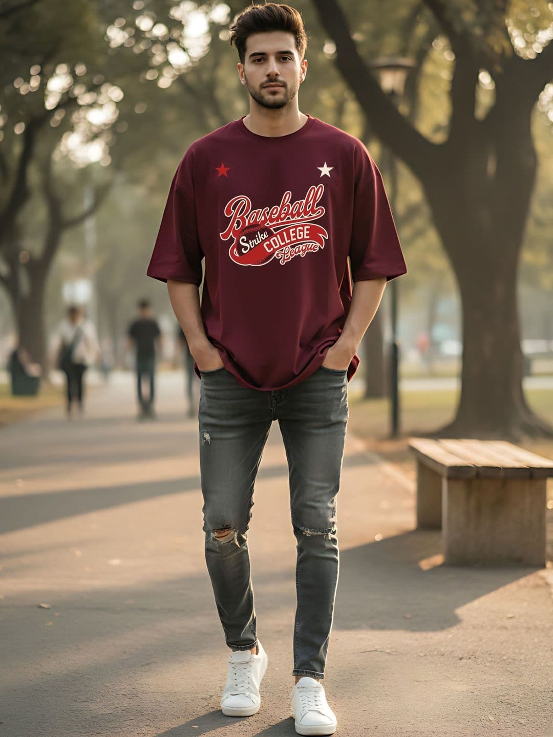 Kook N Keech Men Printed Drop-Shoulder Sleeves T-shirt thumbnail 5