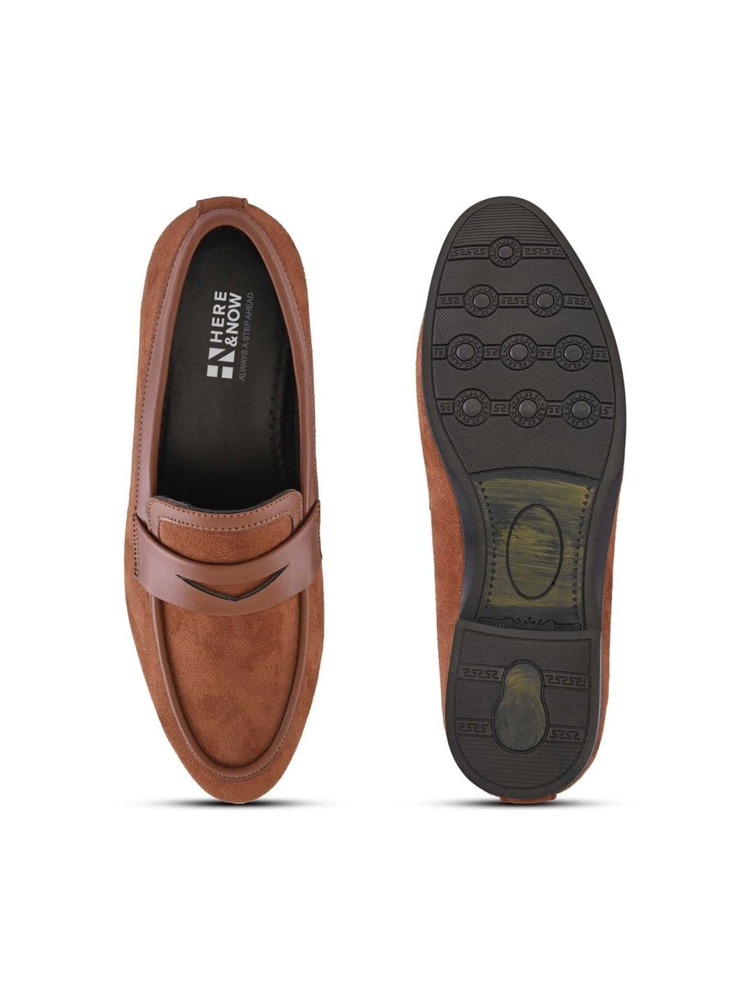 HERE&NOW Men Synthetic Leather Round Toe Slip-On Formal Loafers thumbnail 3