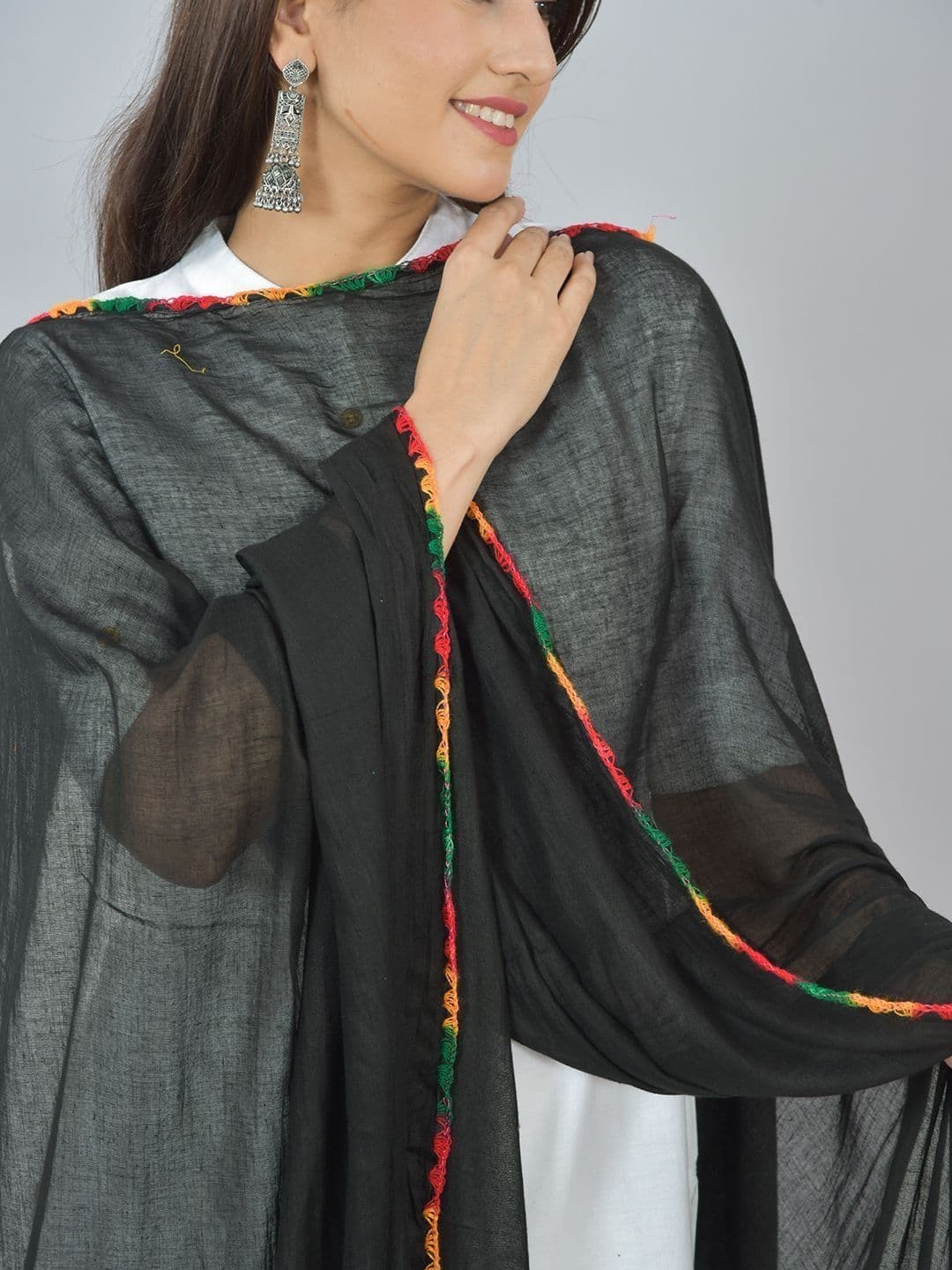 Kuhika Dupatta with Thread Work thumbnail 4