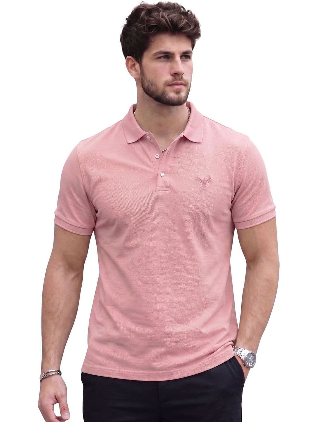 Utopium Men Brand Logo Polo Collar T-shirt thumbnail 5