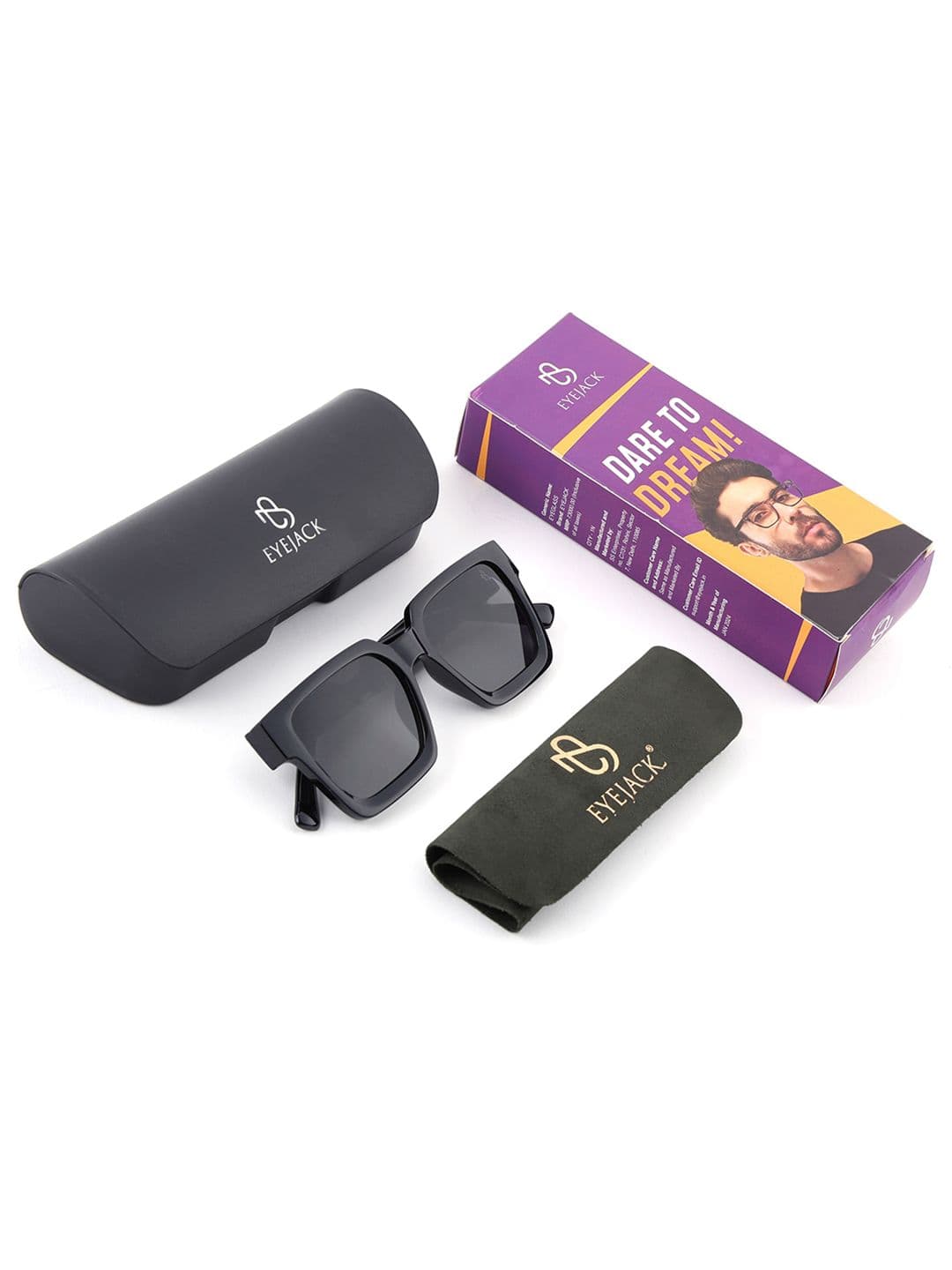 Eyejack by Voyage Unisex Square Sunglasses with UV Protected Lens 98018CL1152 thumbnail 6