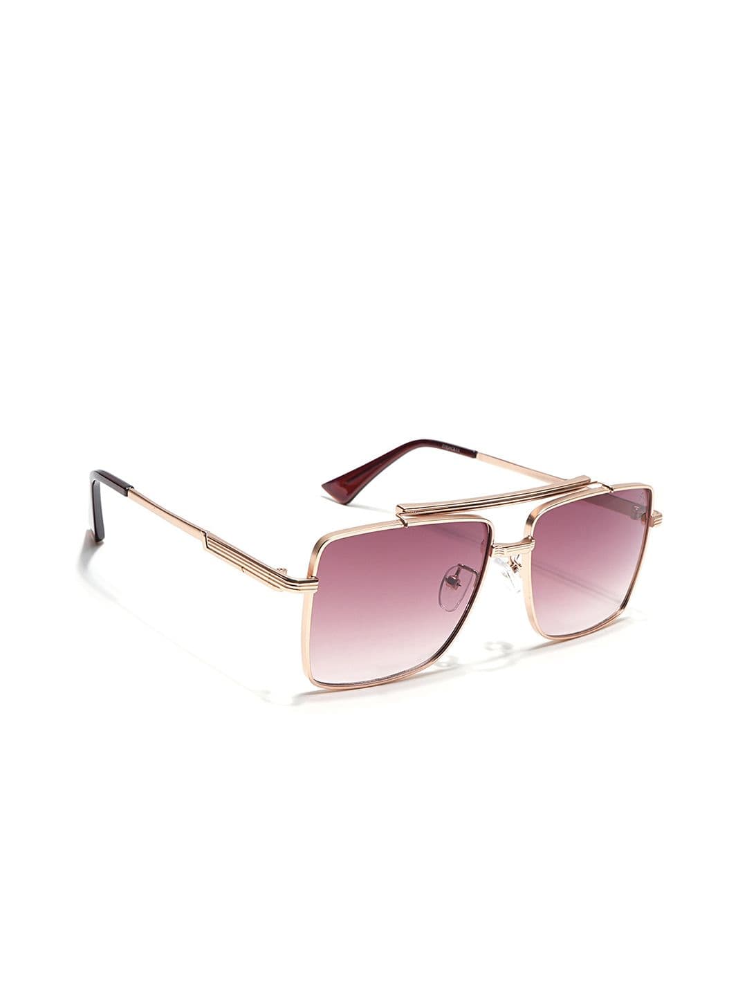 Eyejack by Voyage Square Sunglasses with UV Protected Lens-B80787CL868-Brown & Clear thumbnail 3