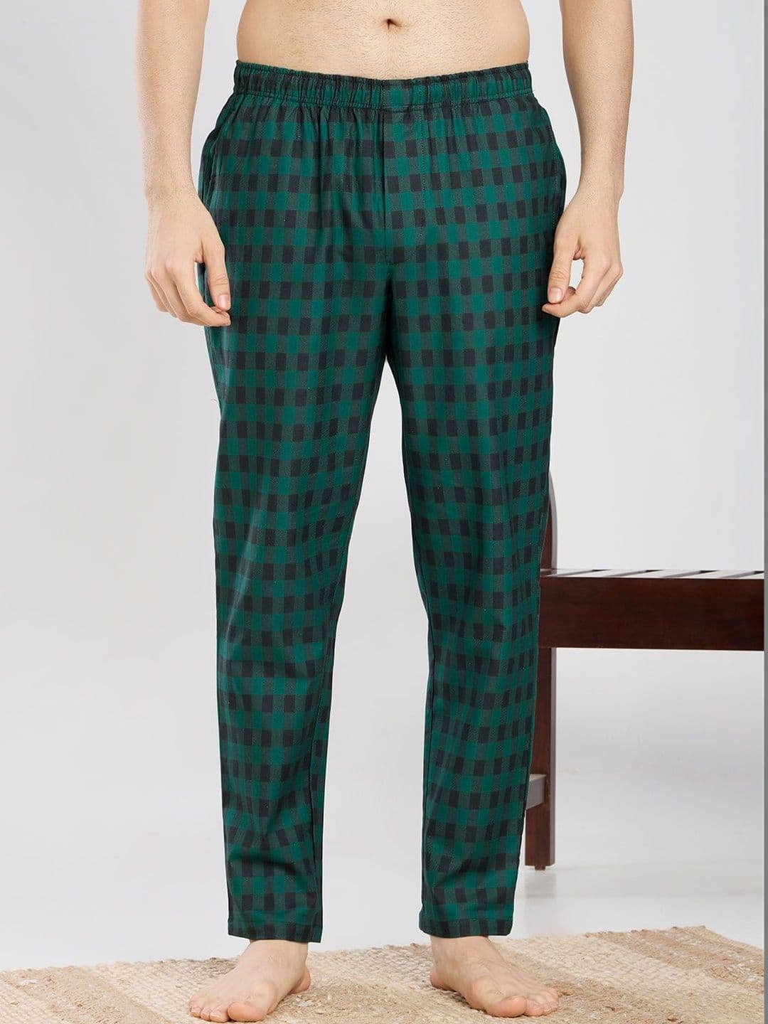 ETC Checked  Mid-Rise Straight Lounge Pants - view 1