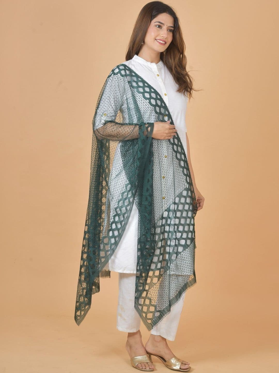 Kuhika Pack Of 7 Woven Design Dupatta thumbnail 4