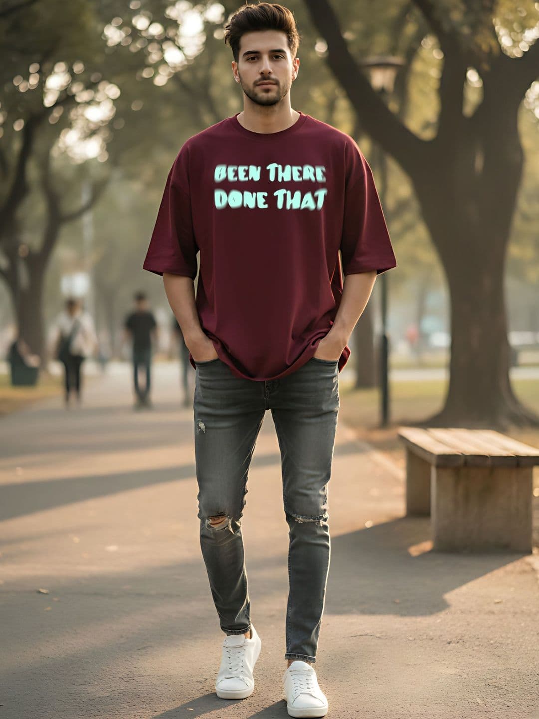 Kook N Keech Men Typography Printed Drop-Shoulder Sleeves T-shirt thumbnail 4