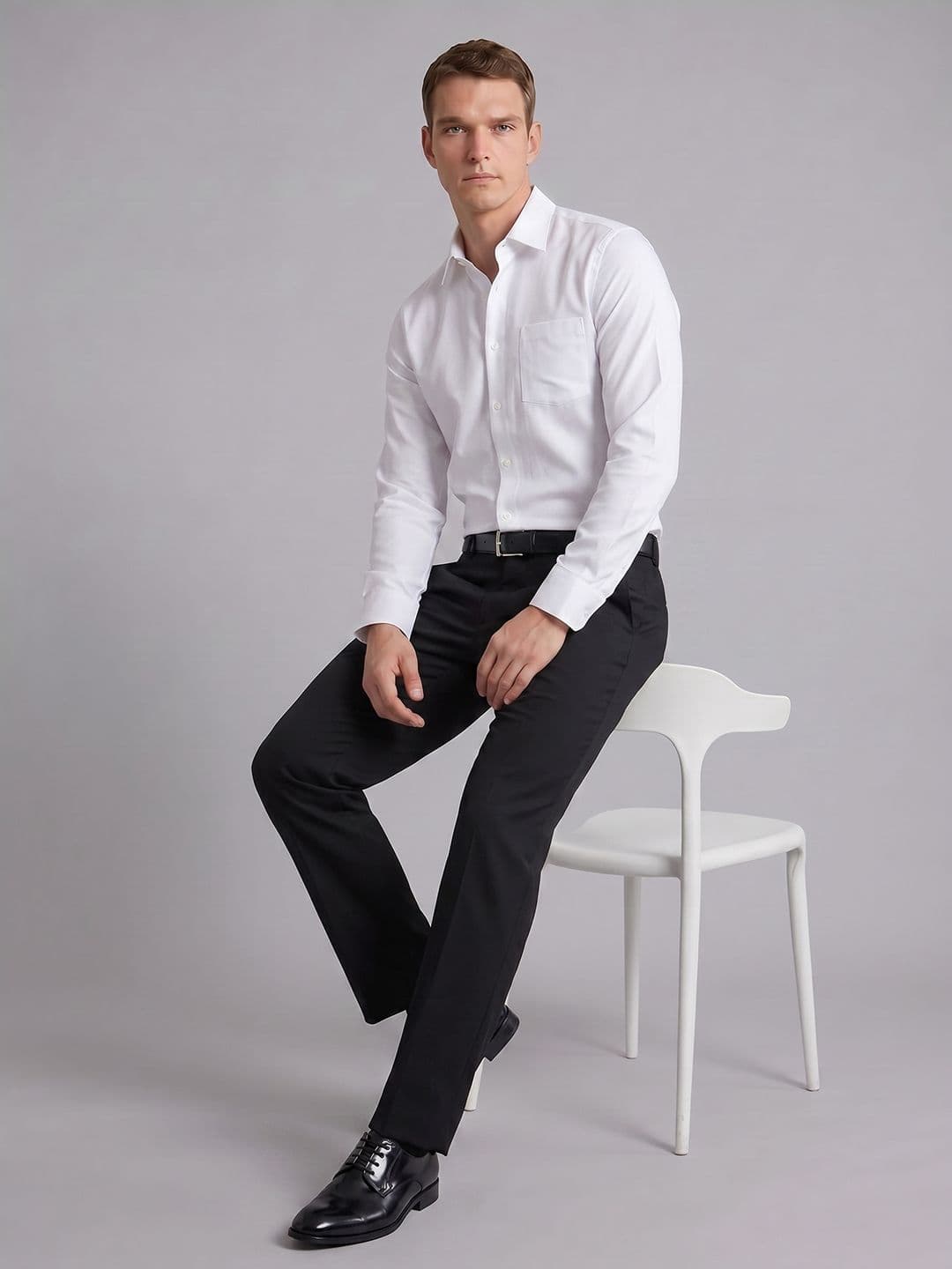 Blackberrys Textured Pure Cotton Formal Shirt thumbnail 3