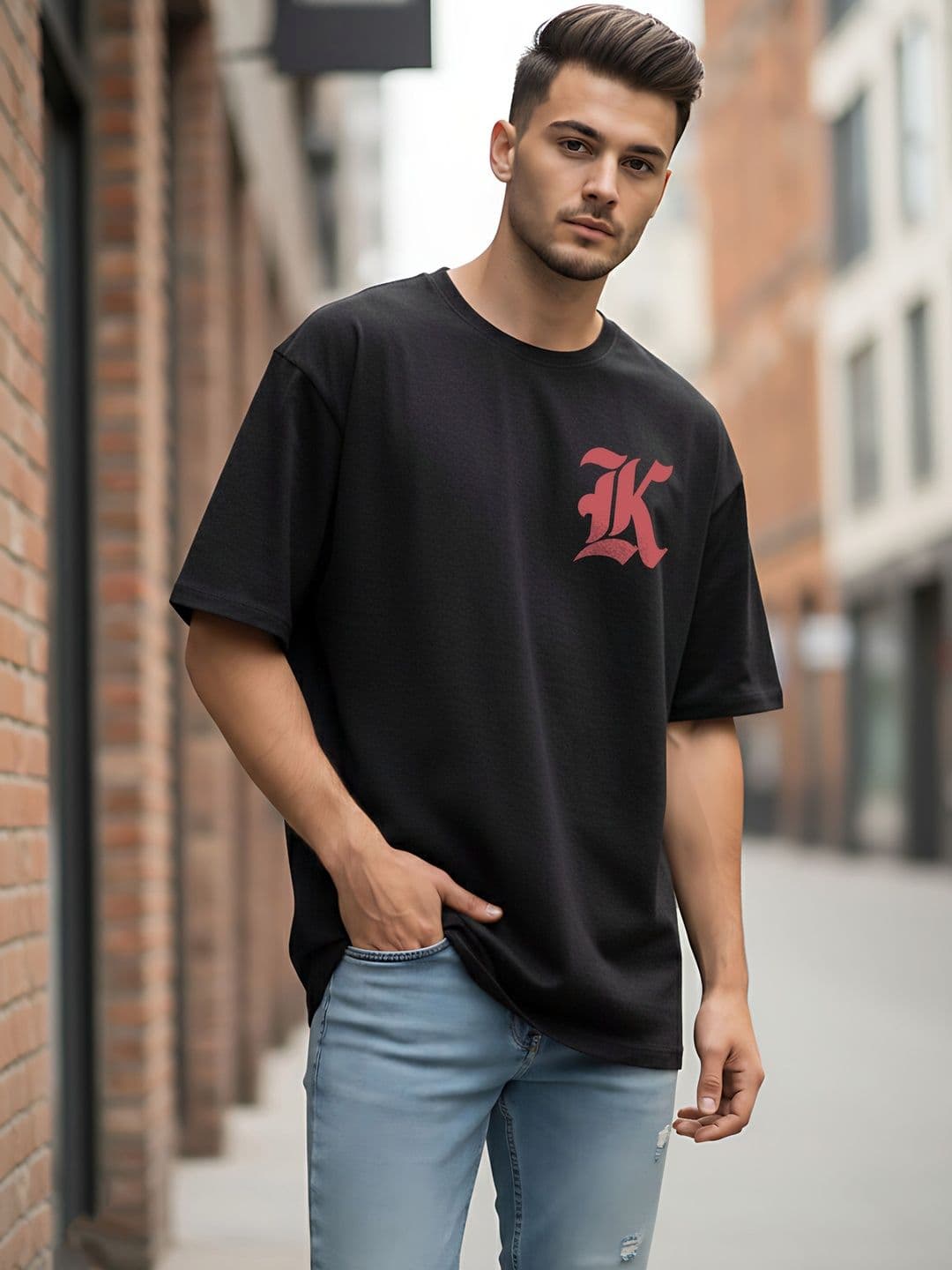 Kook N Keech Men Printed Drop-Shoulder Sleeves T-shirt thumbnail 5