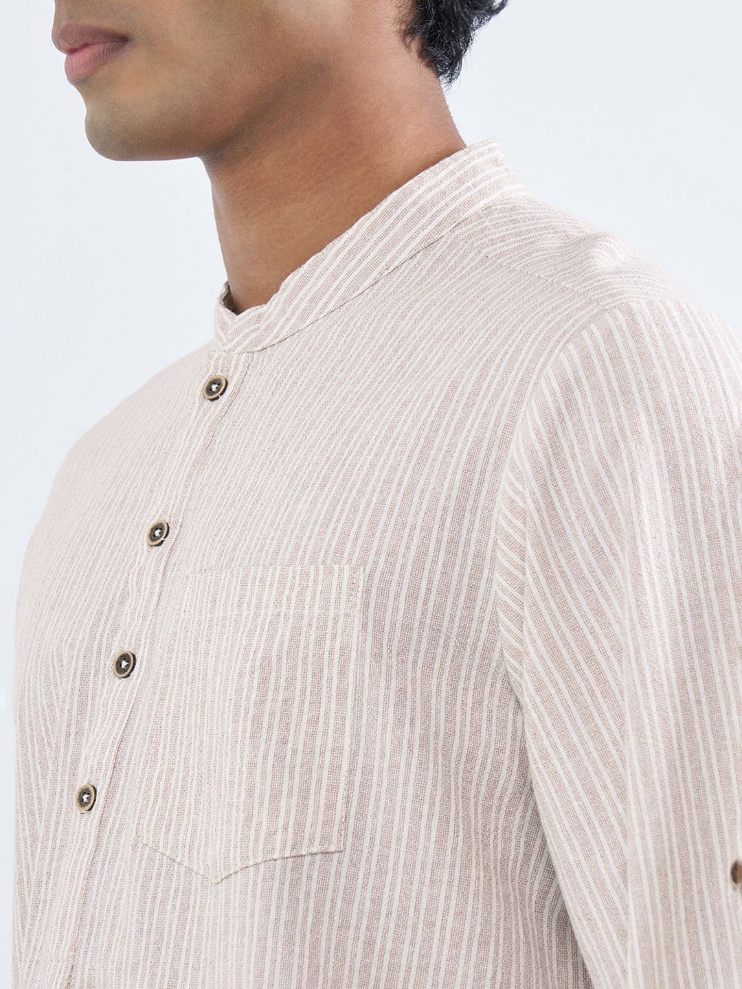 indus route by Pantaloons Men Dobby Kurta thumbnail 3