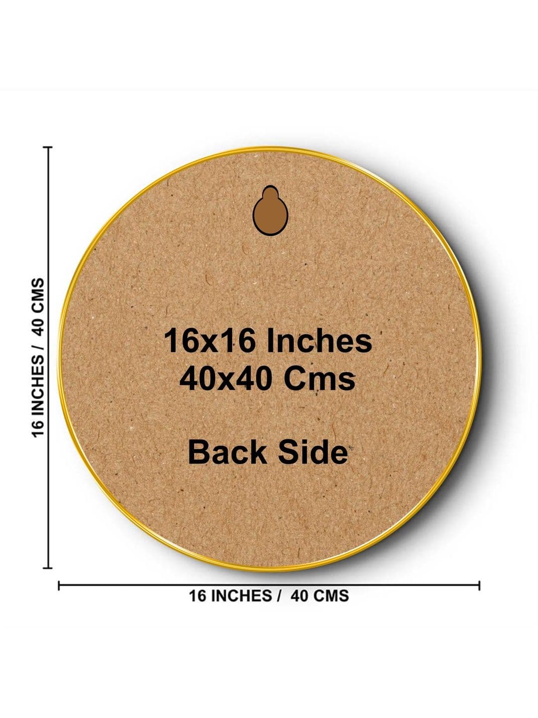 Livin'luxe Gold-Toned Ethnic Motifs Printed MDF Round Religious Wall Paintings thumbnail 3