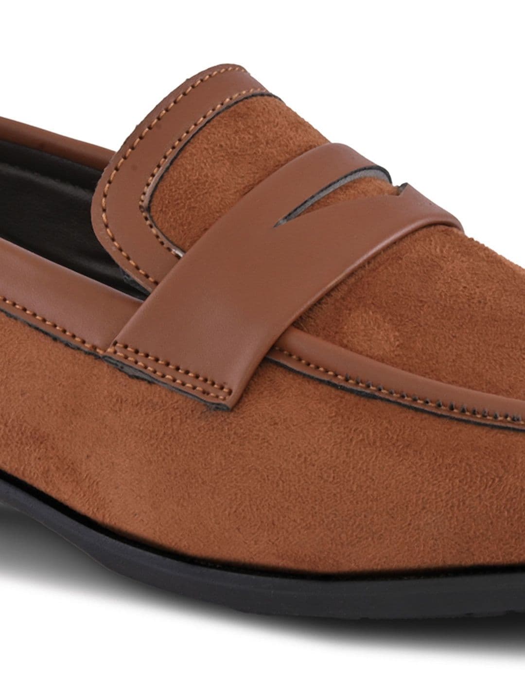 HERE&NOW Men Synthetic Leather Round Toe Slip-On Formal Loafers thumbnail 4