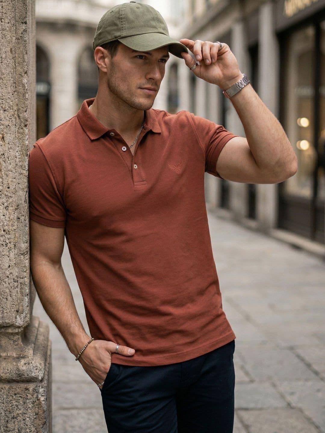 Utopium Men Polo Collar T-shirt thumbnail 4