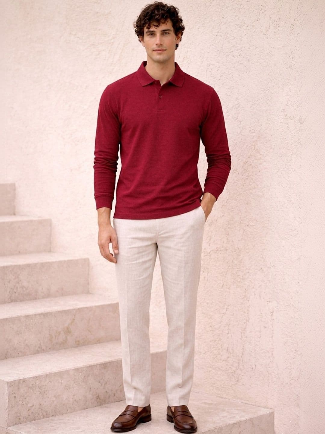 The Roadster Lifestyle Co Cotton Polo Collar T-Shirt thumbnail 3