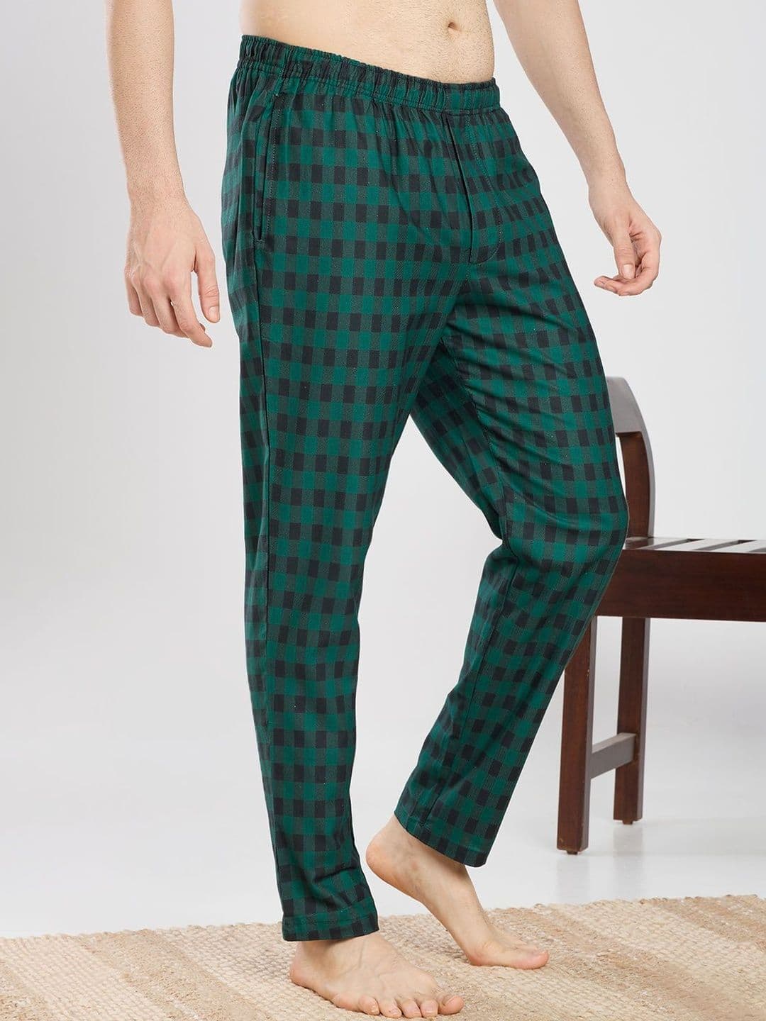 ETC Checked  Mid-Rise Straight Lounge Pants thumbnail 5