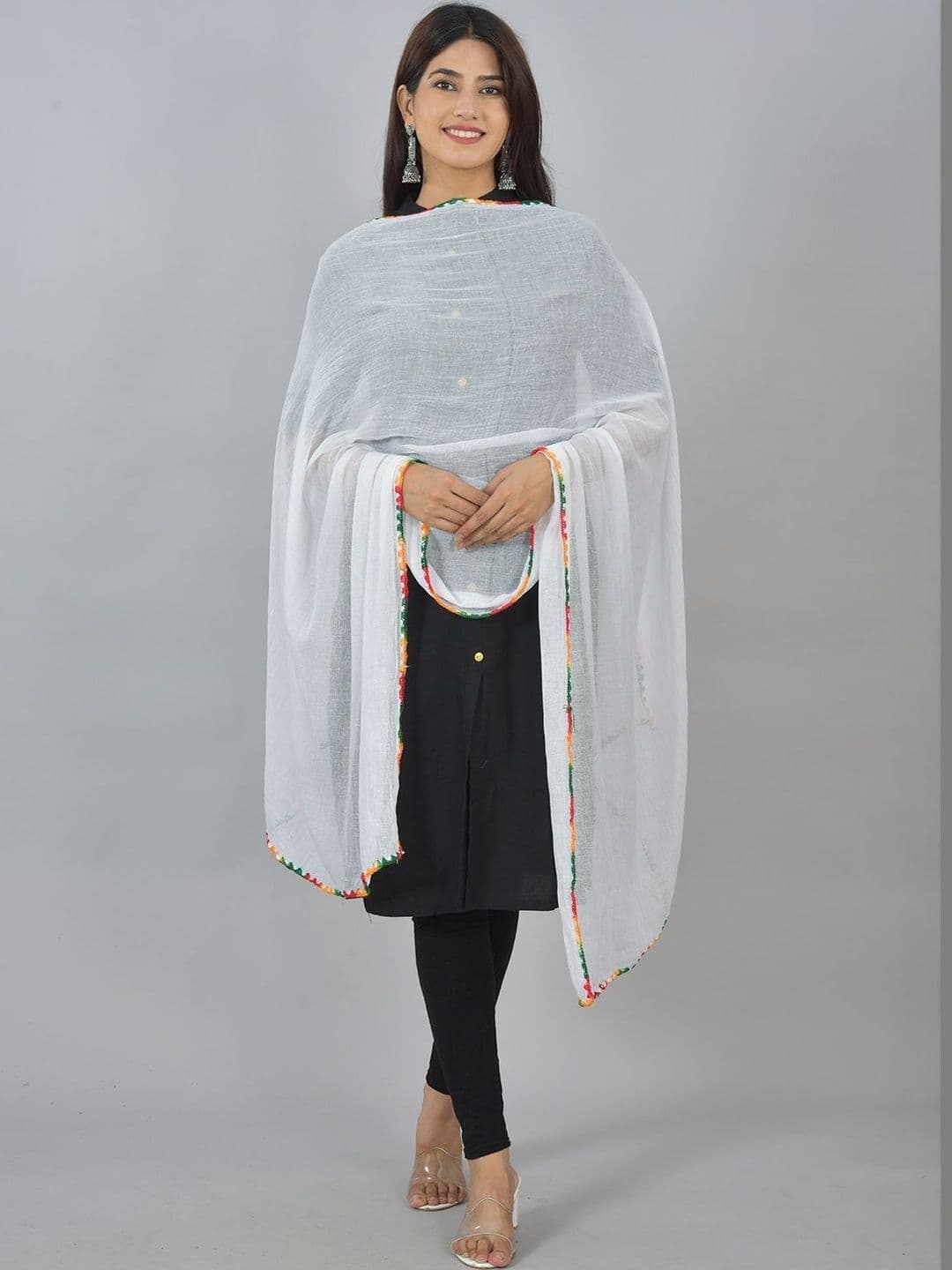 Kuhika Dupatta with Thread Work thumbnail 2