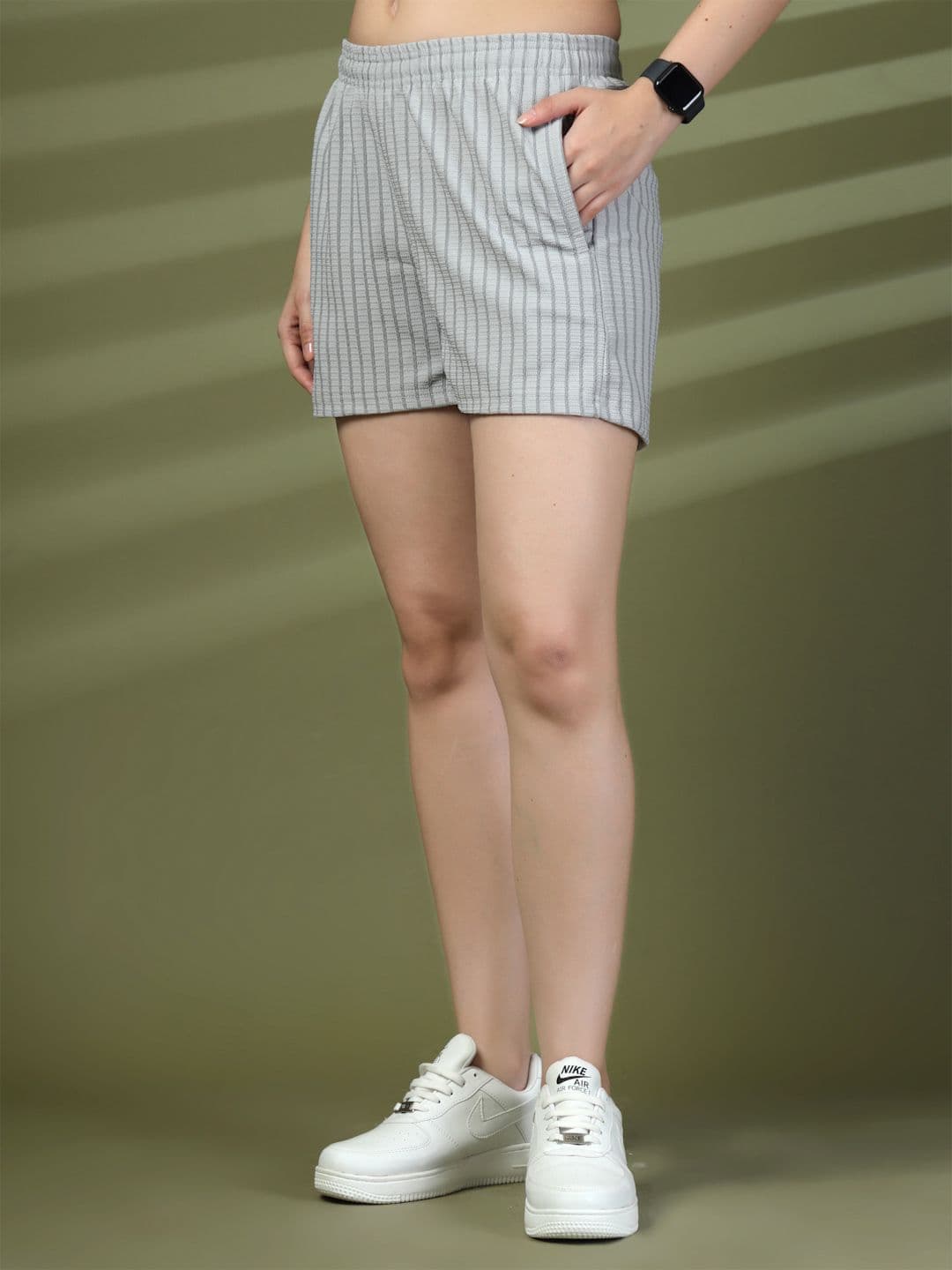 The Roadster Lifestyle Co Striped Above Knee Regular Shorts thumbnail 6