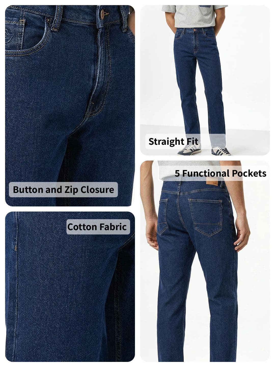 Aeropostale Men Straight Fit Mid-Rise Light Fade Cotton Jeans thumbnail 4